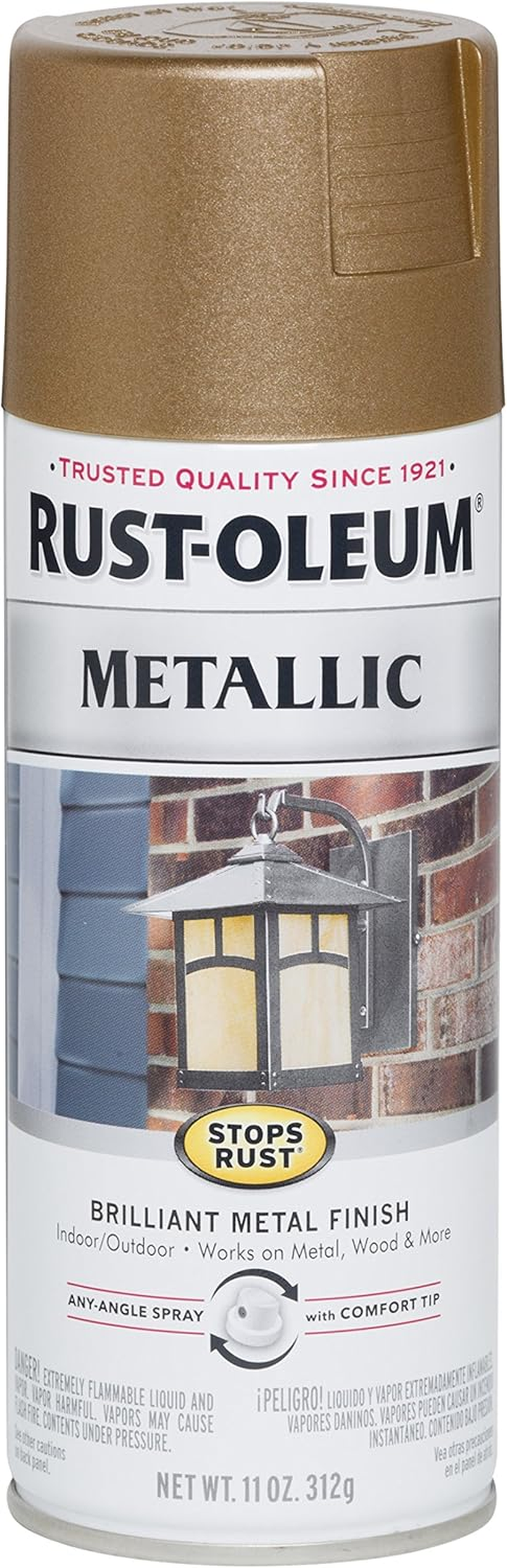 RustOleum pintura spray metalica stops rust 2 pack colo laton antiguo resistente