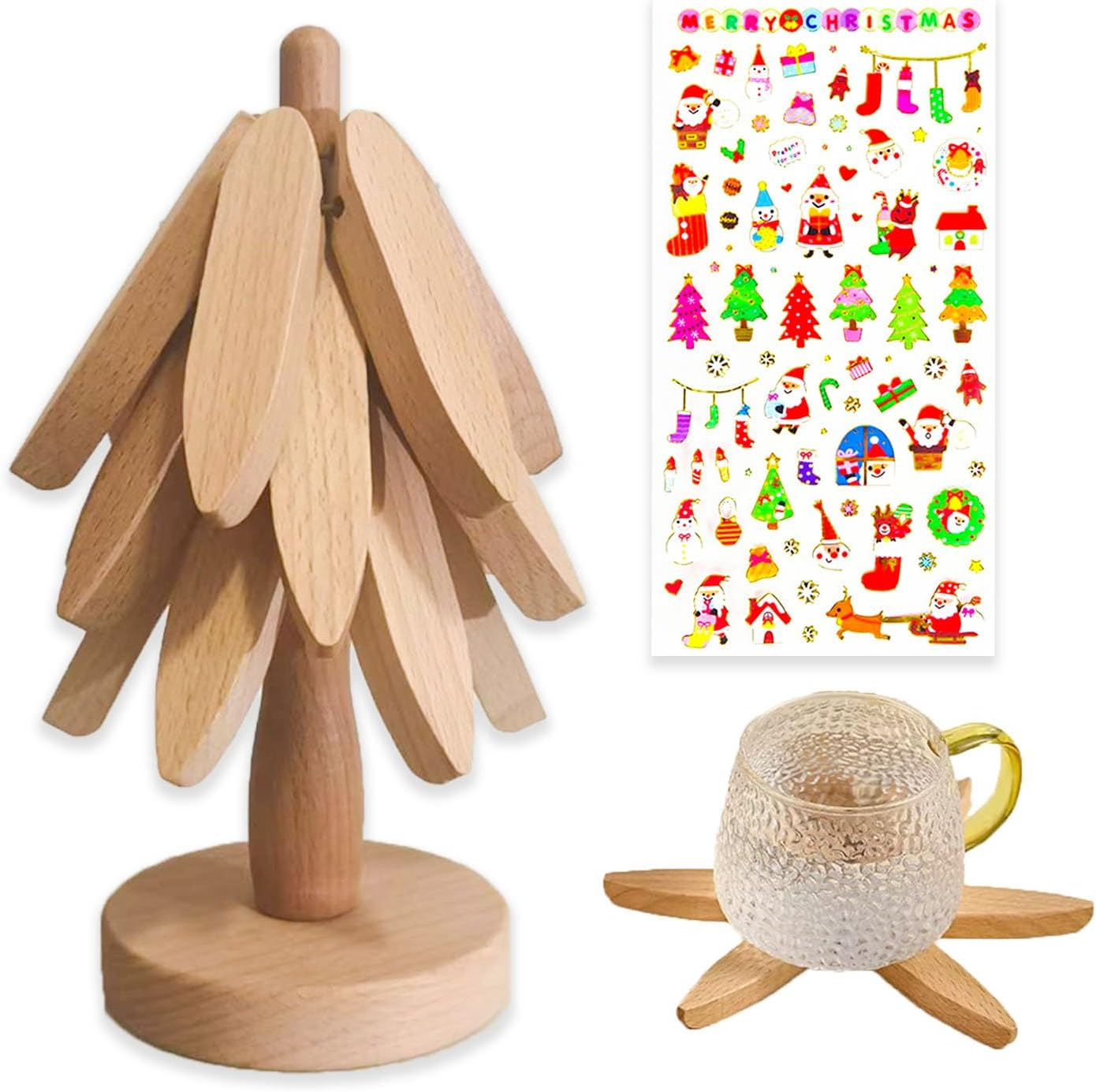 Wooden Trivets for Hot Pots and Pans,Wood Coasters for Quartz Countertops Dec... - Picture 8 of 14