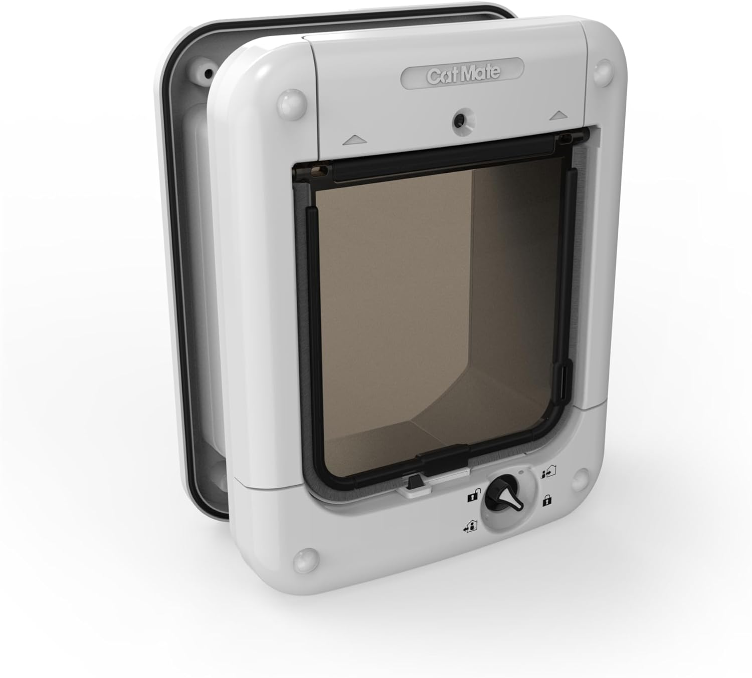 Microchip Activated Cat Flap (360) - ISO and AVID Compatible, Door for Entry Control of up to 30 Cats or Small Dogs, for Single/Multiple Glazing, UPVC, Walls and Wood, White