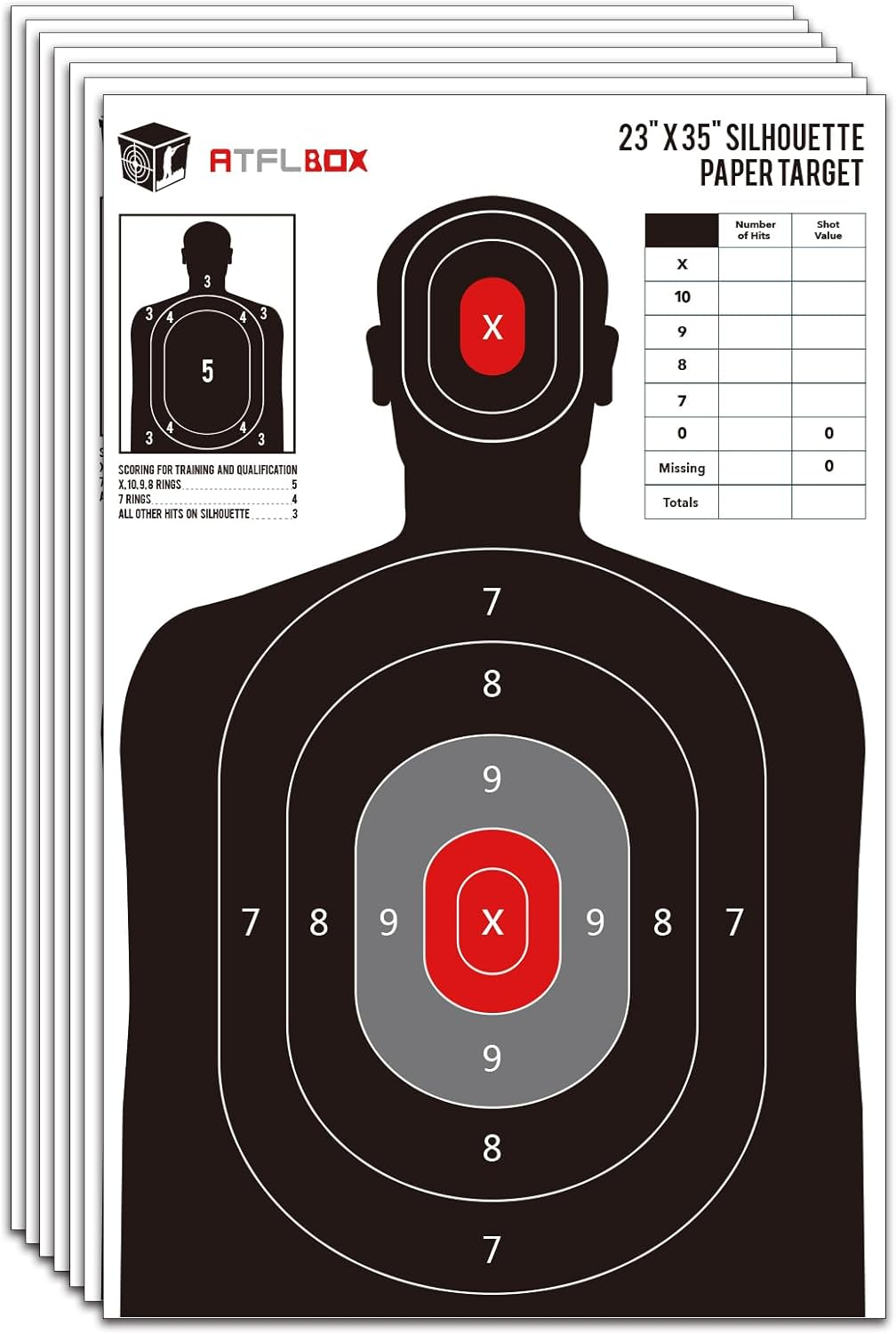 Silhouette Paper Target for the Range, 23X35 Inch Target Paper for Indoor, Out