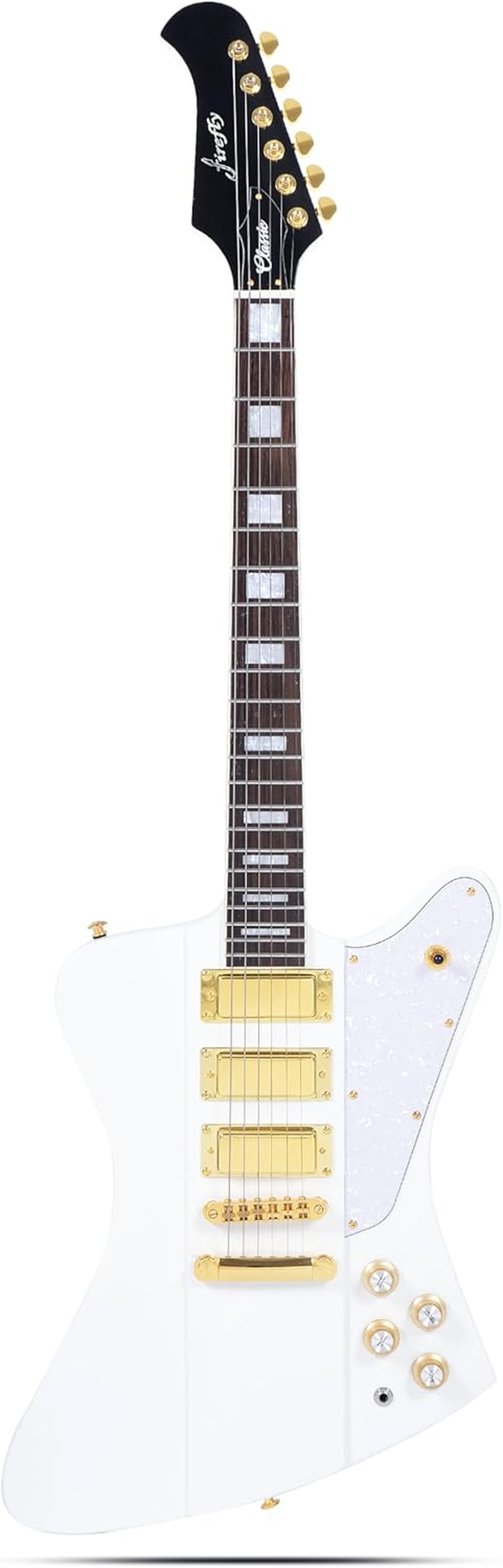 Firefly FFDB Electric Guitar White Mahogany Body H-H Pickups Rosewood 