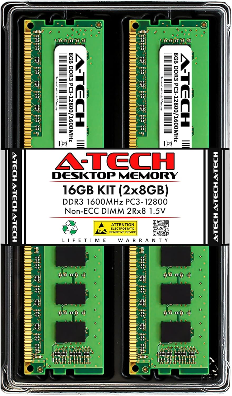 16GB (2X8Gb) DDR3 1600Mhz PC3-12800 CL11 DIMM 2Rx8 1.5V 240-Pin