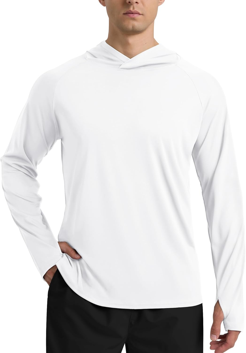 UPF 50+ Fishing Shirts for Men - Long Sleeve UV Sun Protection Hoodie Lightweight Rash Guard for Hiking Running Athletic