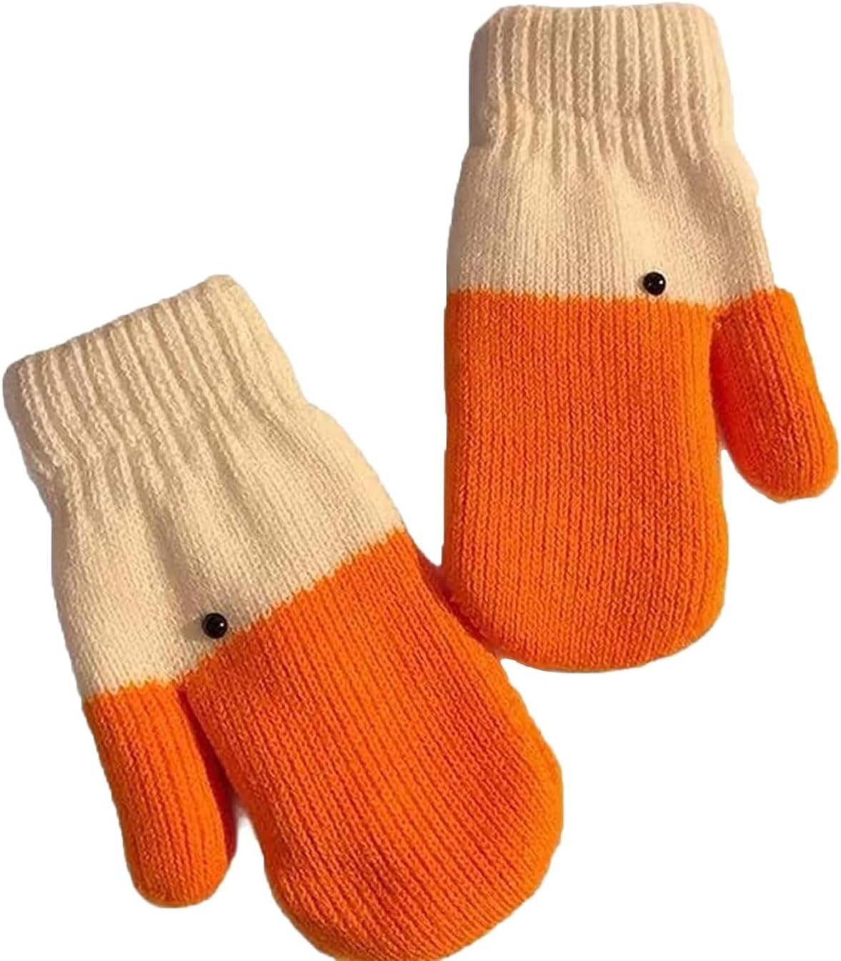 Mokvtz Silly Goose Gloves, Mittens, Cute Duck Gloves One Size, White