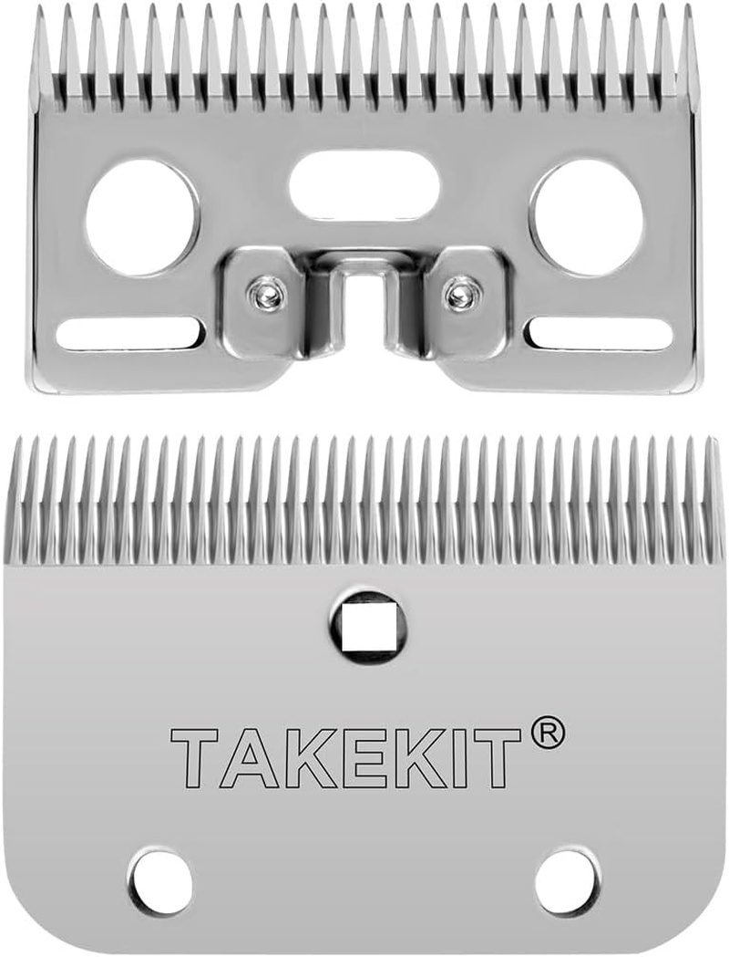 Horse Clippers Replacement Blades, Detachable Universal Blades for Professional Horse Grooming Clippers, Top and Bottom, Stainless Steel, 35-Teeth