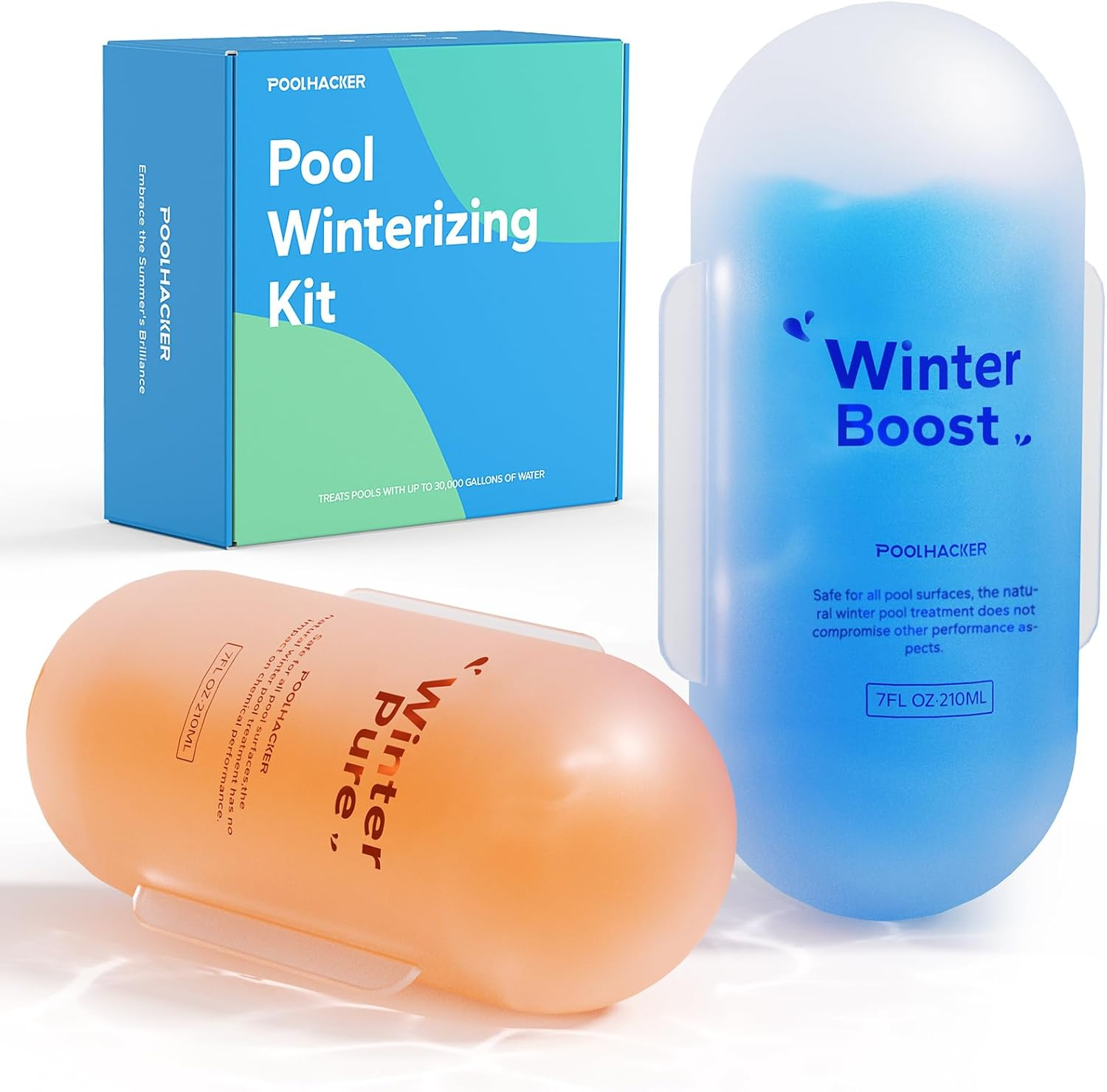 3 in 1 Winter Closing Kit - Pool Winterizing Kit for Above Ground Pool and inground Pools, Easy to Use - Up to 30,000 Gallon