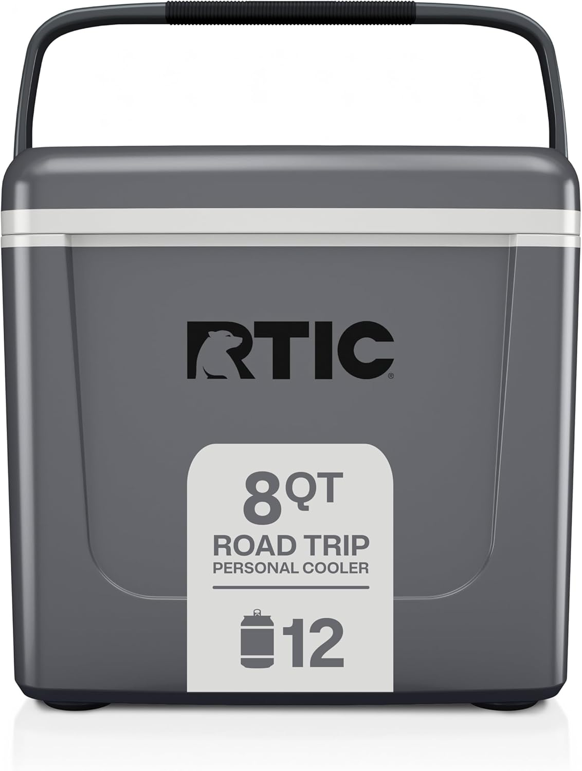 RTIC 8 QT Road Trip Personal Cooler, Small, Compact, Insulated, Portable Ice Chest Box for Food, Drink, Beverage, Beach, Camping, Picnic, Fishing, Boat, 12-Can Capacity