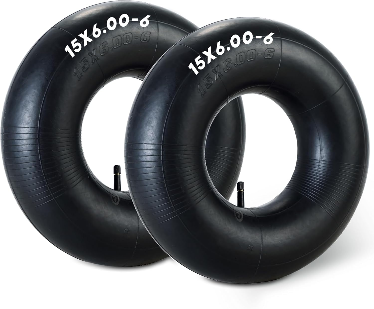 2 Pack 15X6.00-6 Inner Tube | Durable Replacement Tire Tubes with TR-13 Valve St
