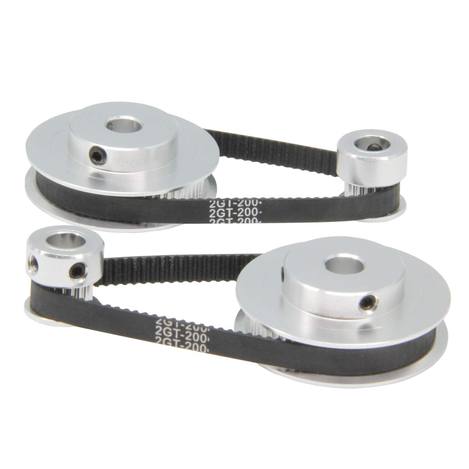 Zeberoxyz 2 Stück Gt2-Synchronrad, 20 & 60 Zähne, 8Mm Bohrung, Aluminium-Zahnrie Zeberoxyz 2 Stück Gt2-Synchronrad, 20 & 60 Zähne, 8Mm Bohrung, Aluminium-Zahnrie
