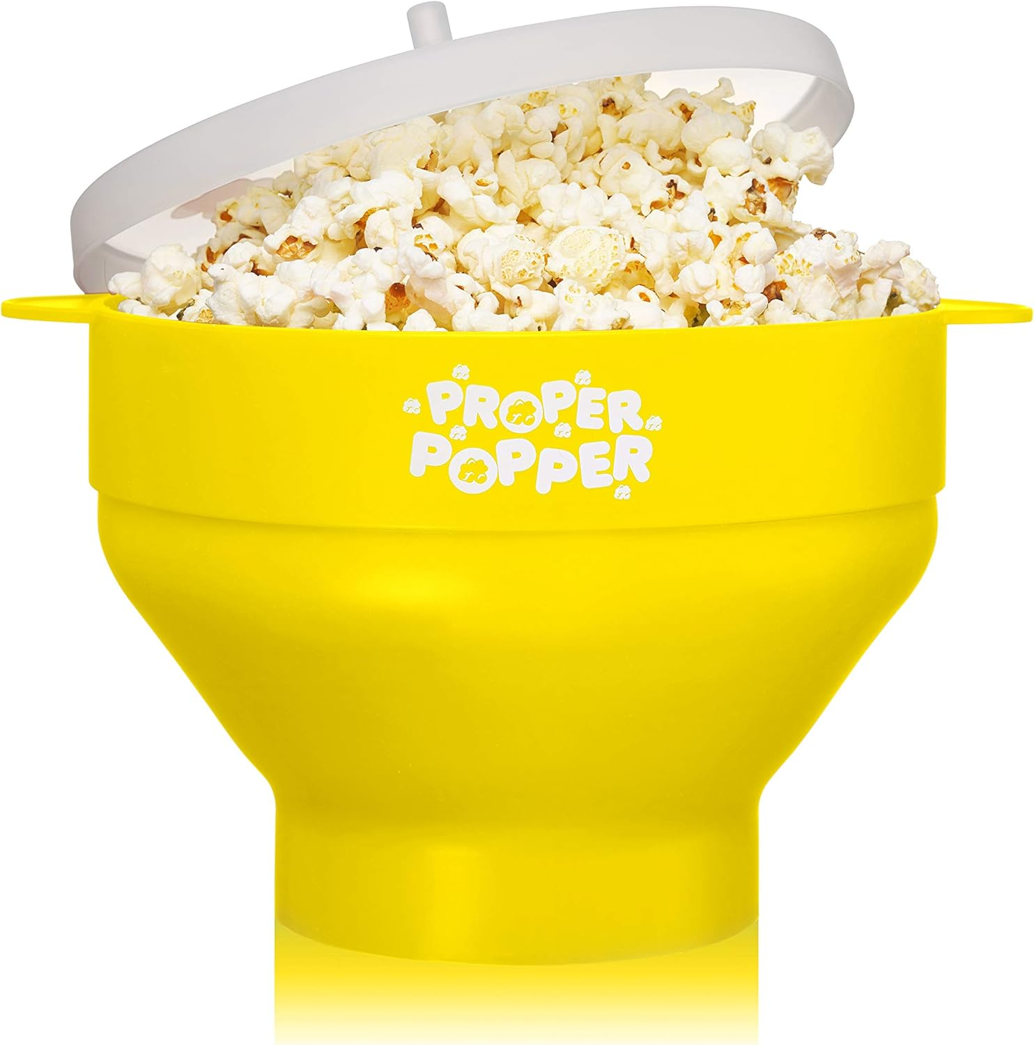 The Original  Microwave Popcorn Popper, Silicone Popcorn Maker, Collapsible Bowl BPA Free & Dishwasher Safe - (Yellow)