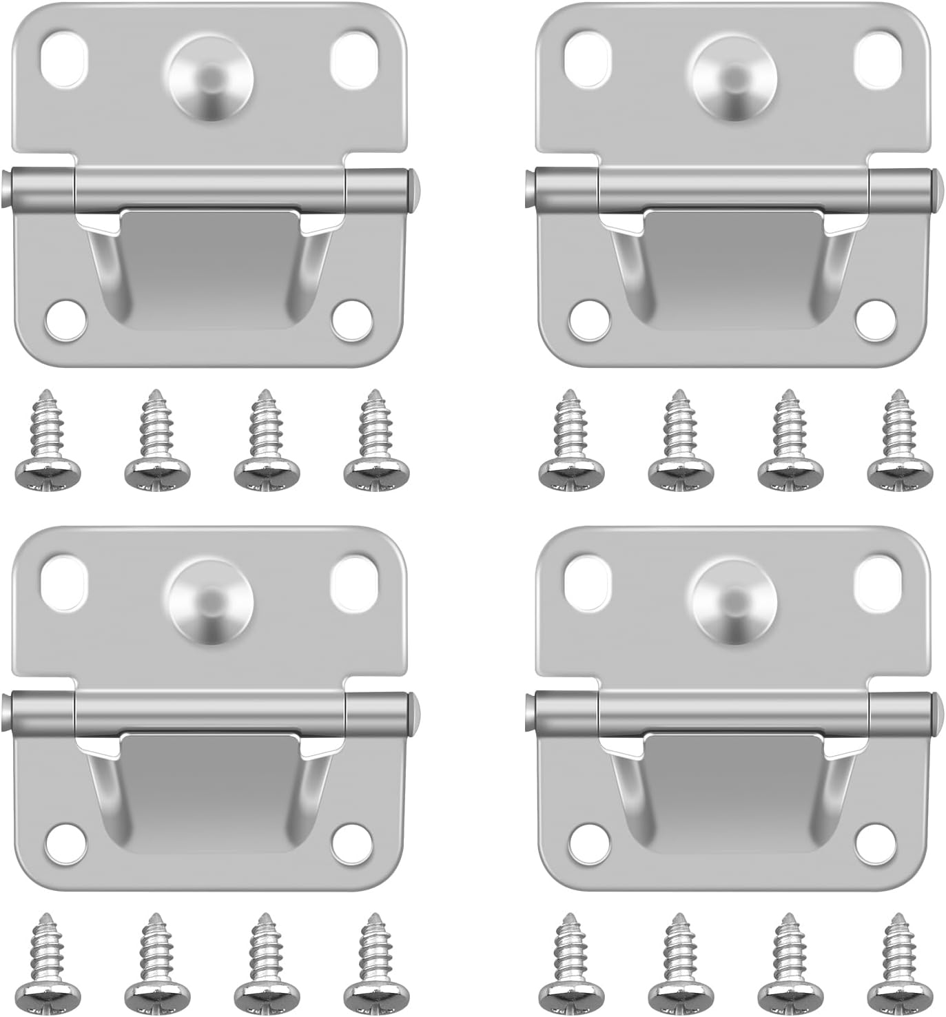Cooler Stainless Steel Hinge Replacement for Coleman, Camping Coolers Accessories with Screws, Compatible with Ice Chest Stainless Steel Hinges Replacement 5235 5250 5286B 6262 6270 (4 PCS)