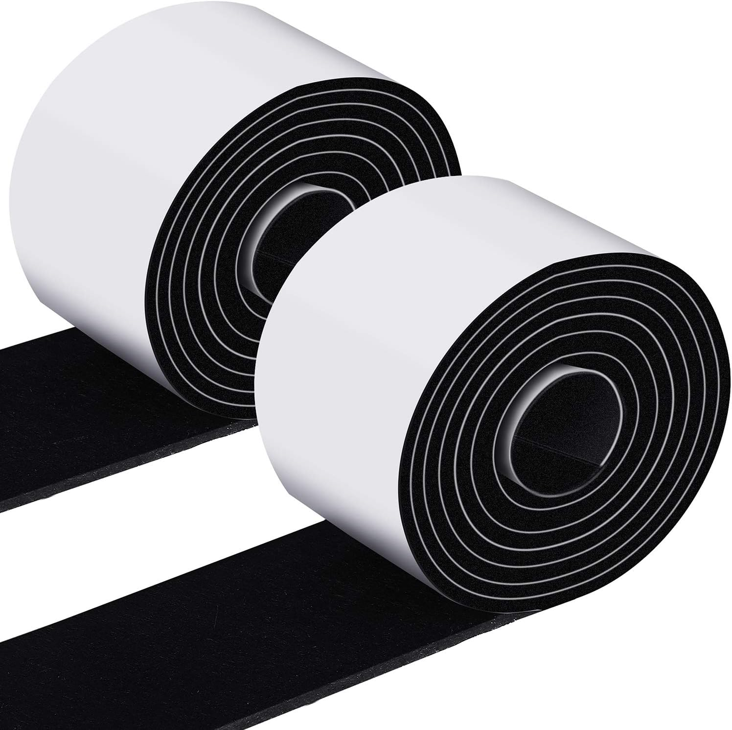 2 Packs Felt Strips with Adhesive Backing Felt Tape Roll Non Slip Self Adhesive Cuttable Furniture Pads for Protecting Hardwood Floors, Chairs, Wall(Black,120 X 2 X 0.12 Inch)