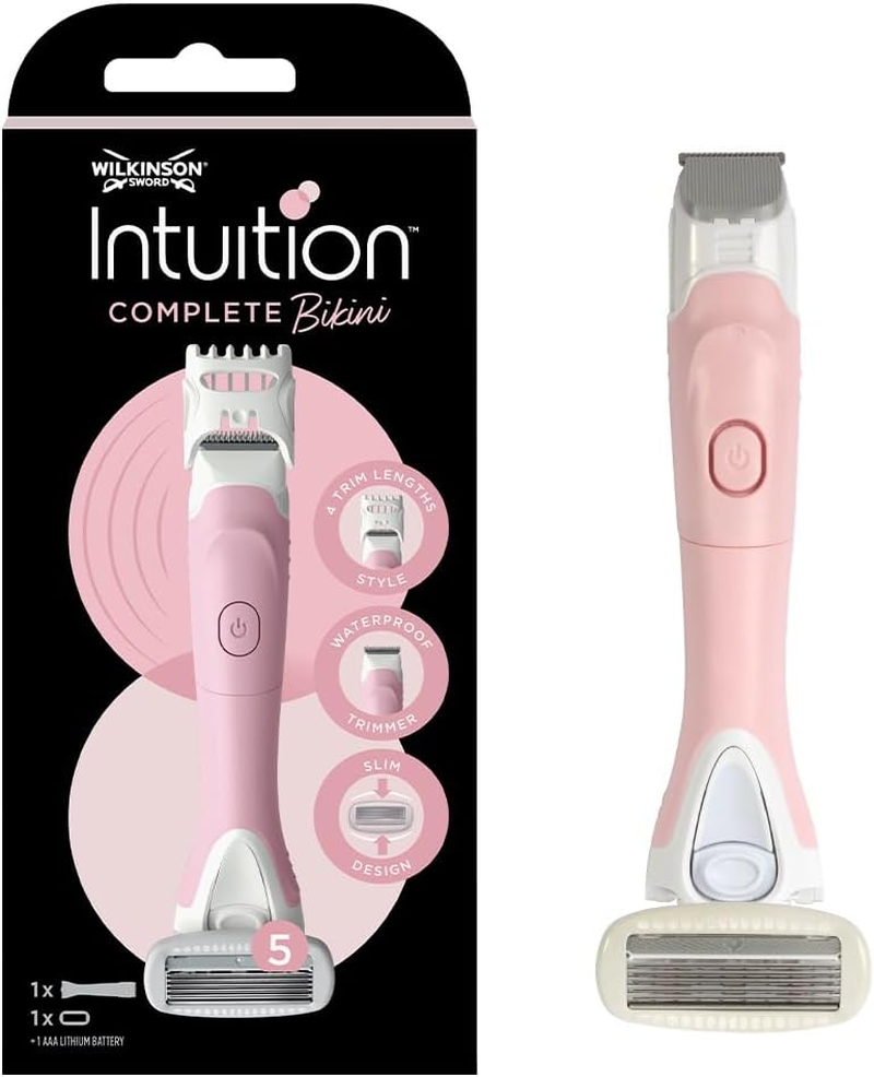 Intuition Complete Bikini for Women | Trimmer and Razor | with 5 Blade Razor