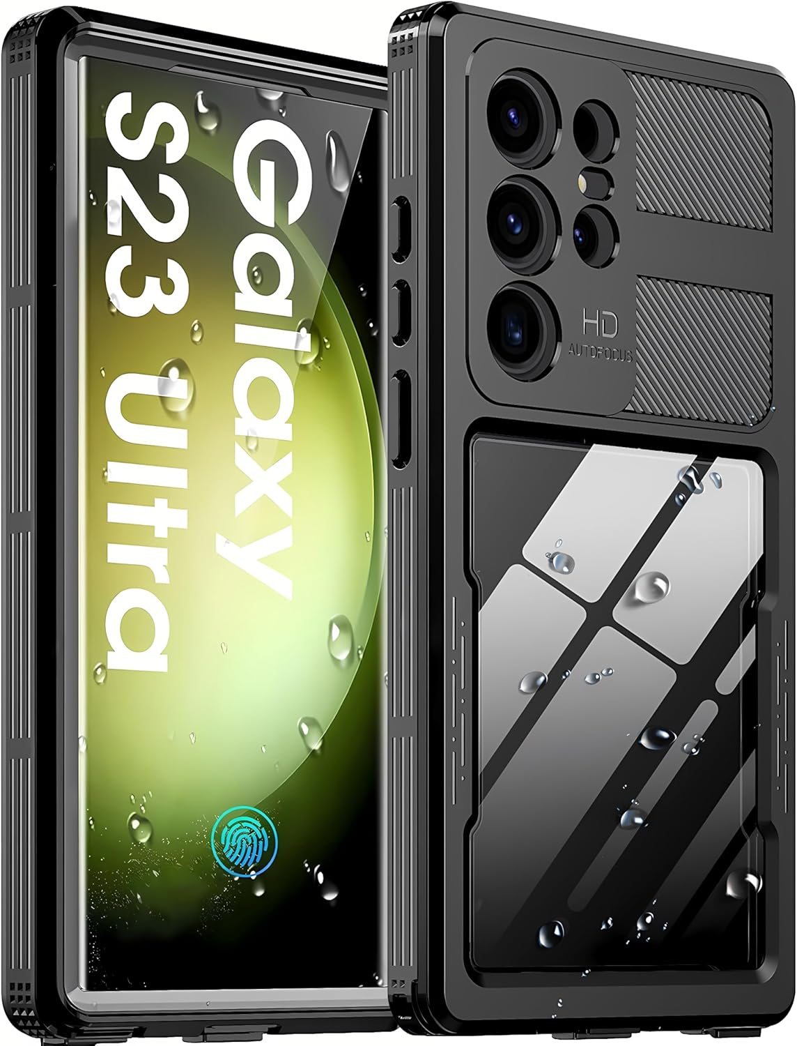 Ezanmull for Samsung Galaxy S23 Ultra Waterproof Case, with Built-In Screen Protector Dustproof Shockproof Full Body Underwater Protective Phone Case Cover for Samsung Galaxy S23 Ultra 5G 6.8