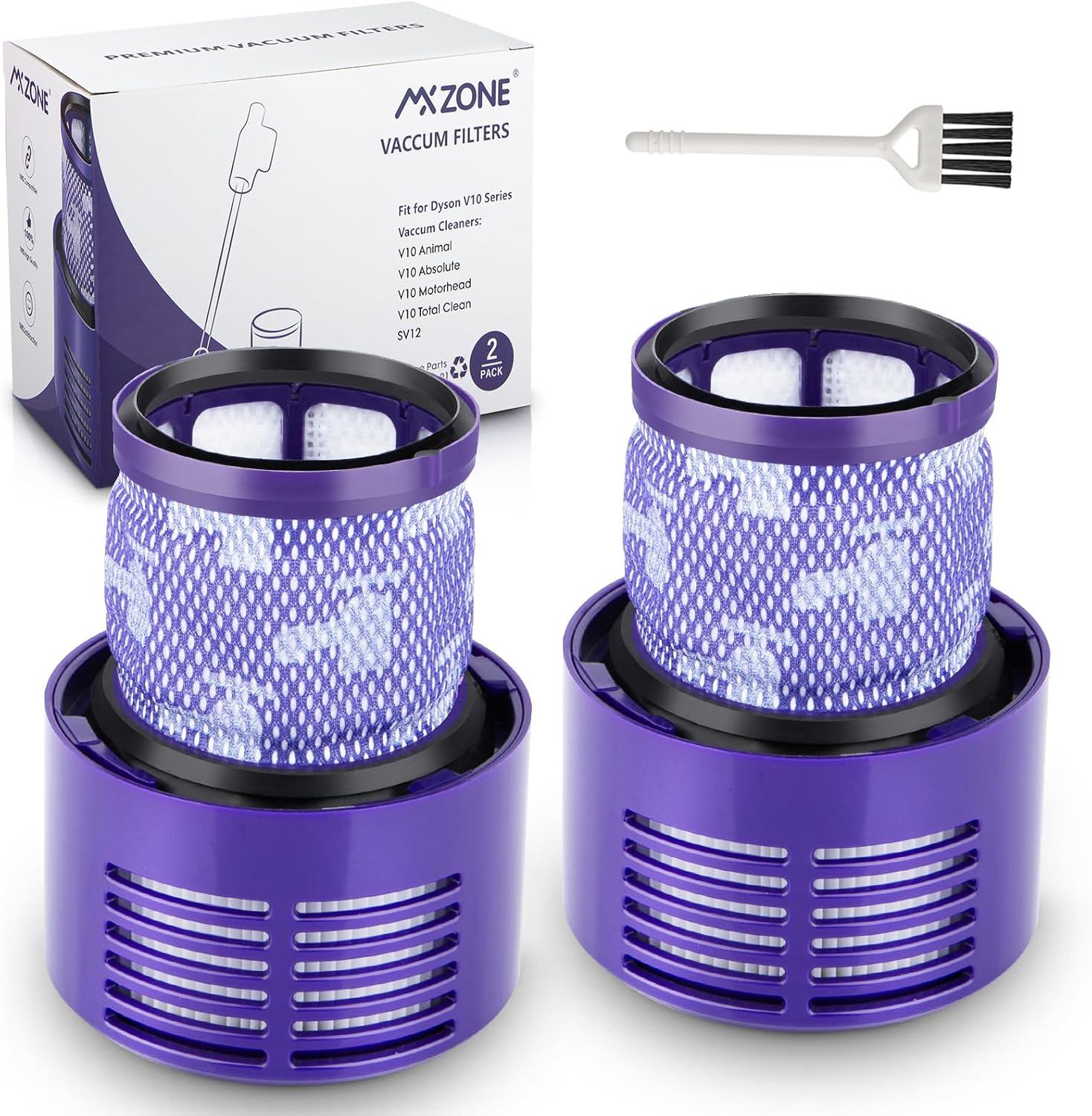 Dyson V10 SV12 Cyclone Animal Absolute Total Clean Washable Vacuum Cleaner Filter 2 Pack Compare to Part # 969082-01