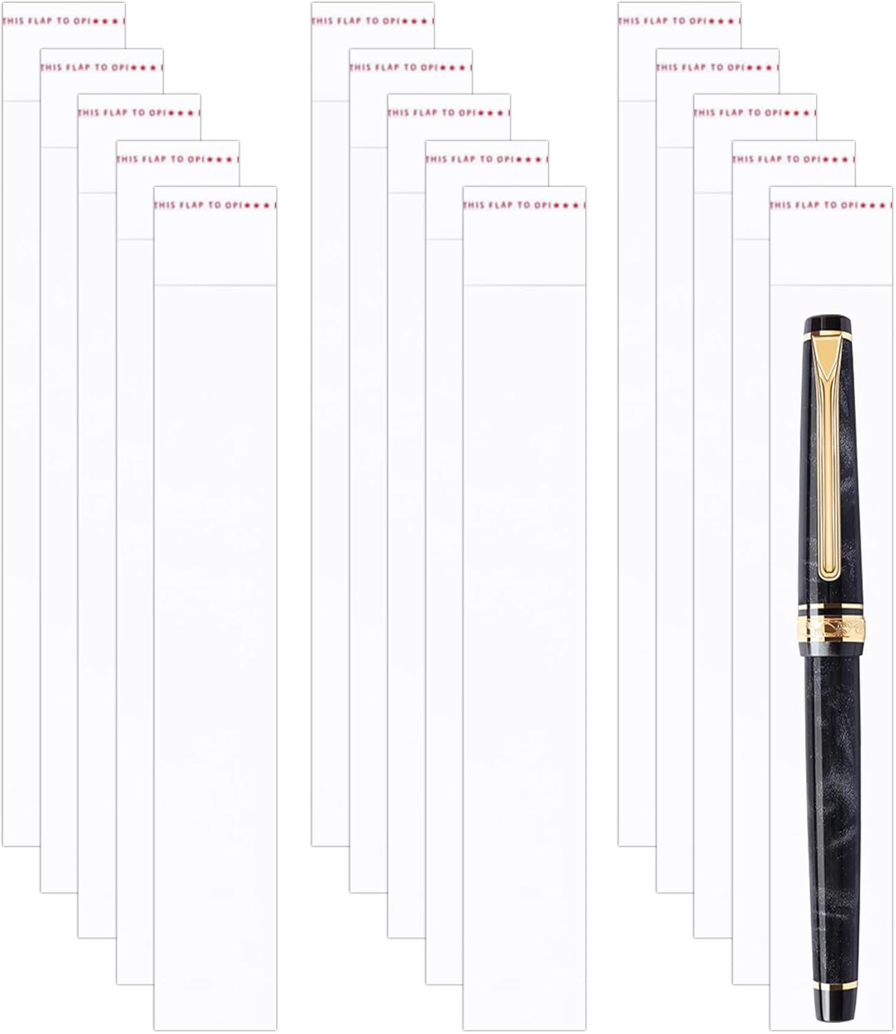 Resealable Plastic Bags 1x6 Inches - 300 Count Clear Cellophane Sealing Bags with OPP Polyfilm for Candy, Snacks, Bakery, Beads, Crafts, Pens