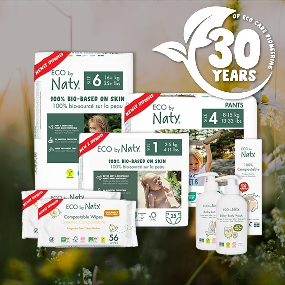 Eco by Naty Pull On Pants, Size 5, 4 packs of 20 (80 Count) - Picture 8 of 15