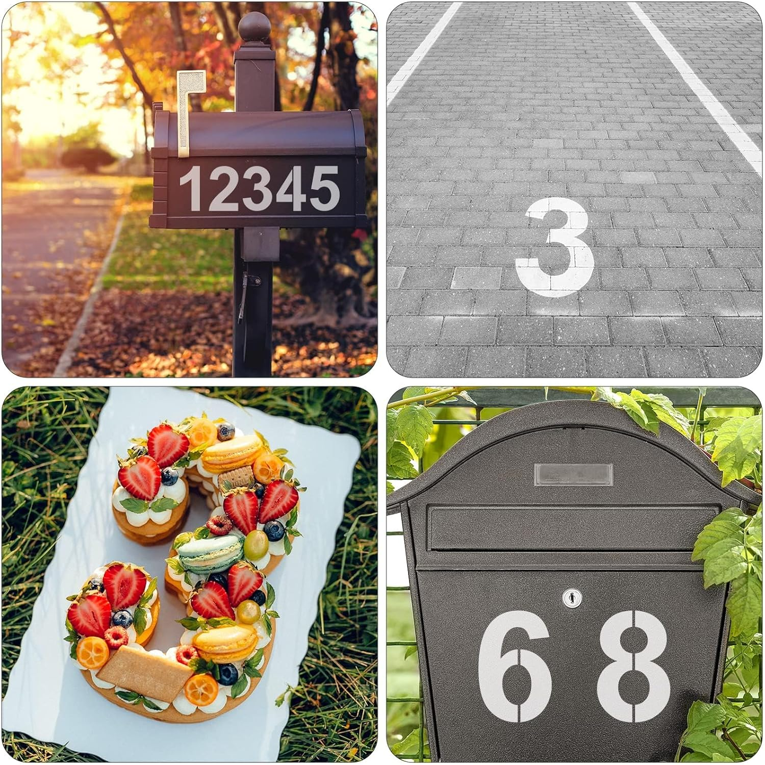 Denylo pro 6 Inch Number Stencils Set Plastic Reusable Digital Templates for ... - Picture 7 of 16