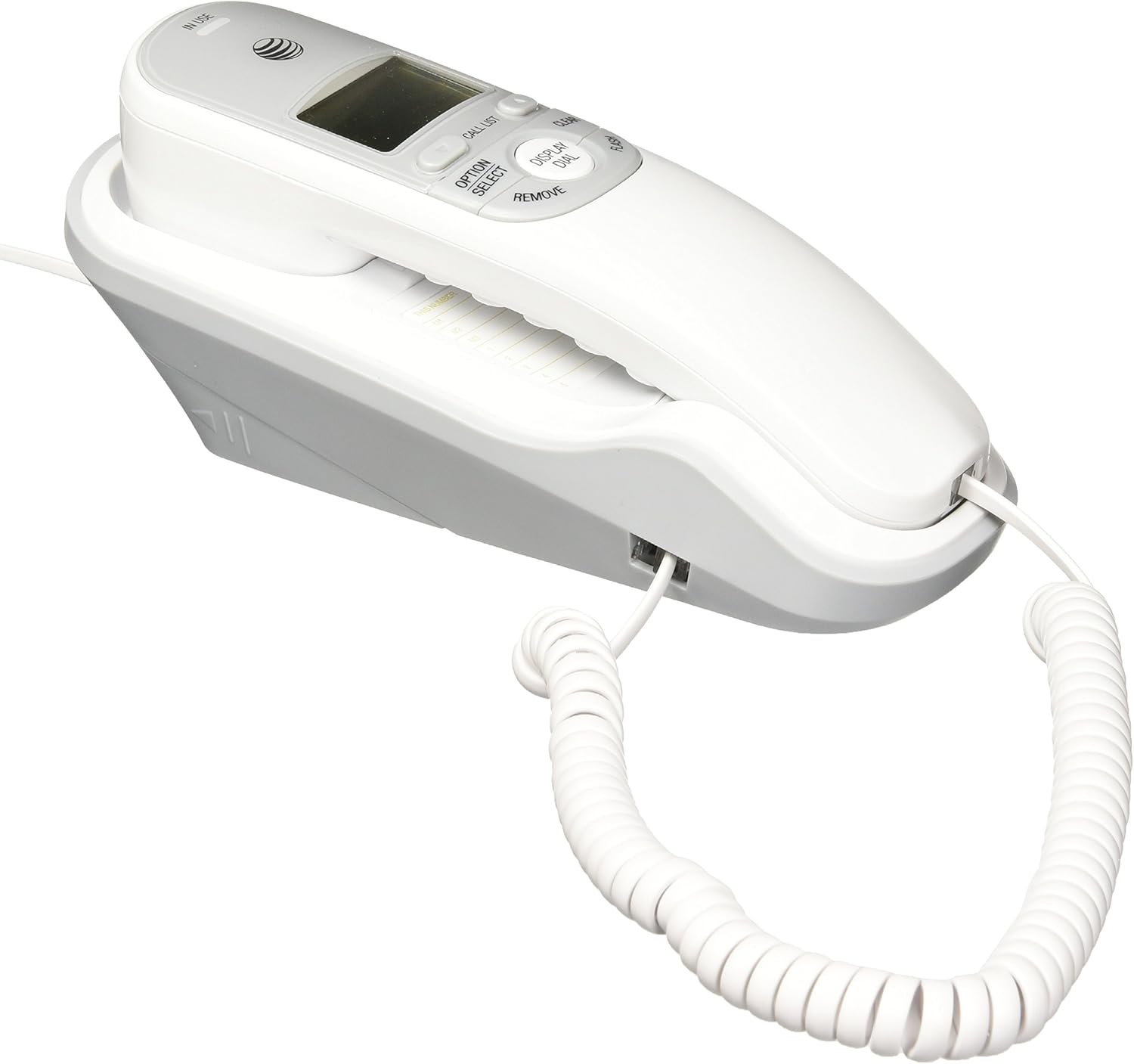 AT&T TR1909 Trimline Corded Phone with Caller ID, White