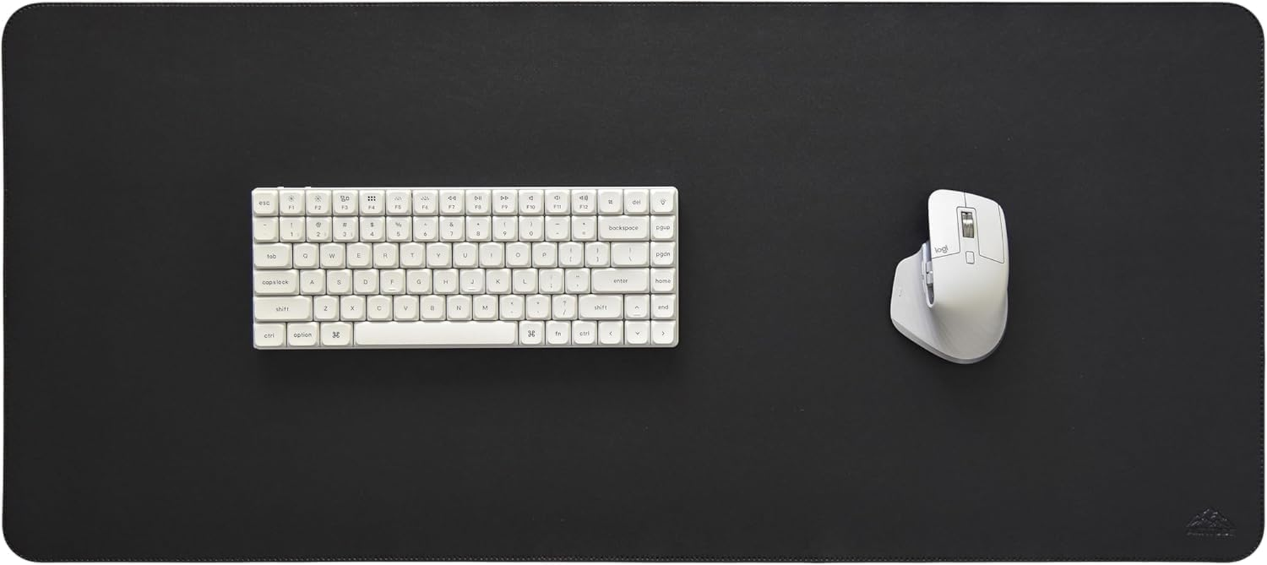 Premium Leather Desk Mat - Large Extended Mouse Pad Desk Protector for Home Office (Black, 90Cm X 40Cm, Non-Slip Base, Stitched Edges)