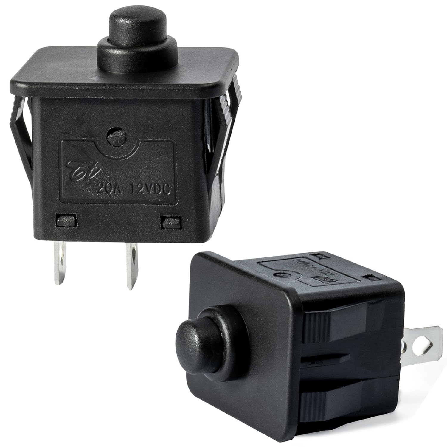 2 Pcs 12Volt 6Volt 2Pin Plunger Type Power Wheel Foot Pedal Switch Accelerator