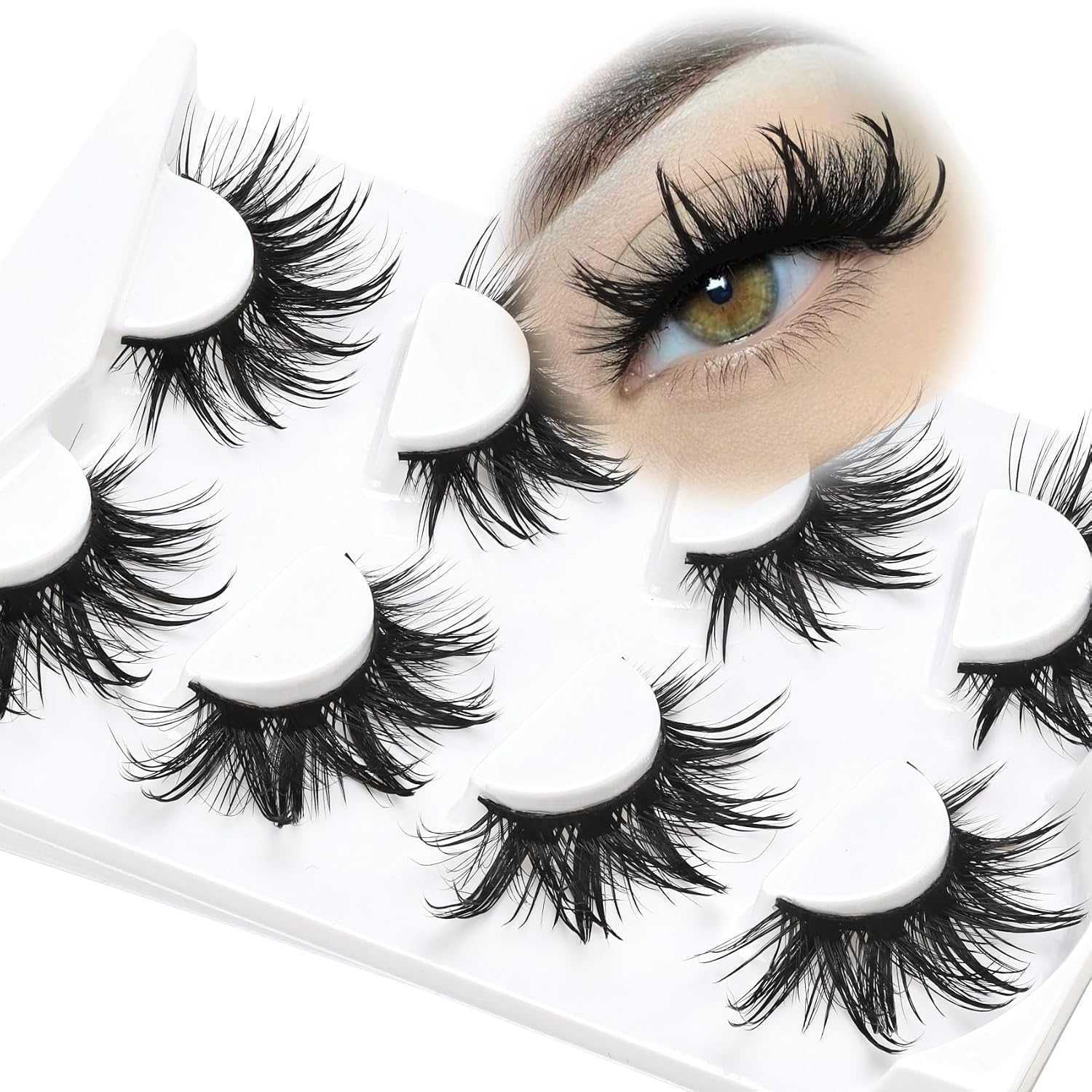 22Mm Lashes Fluffy Eyelashes 3D Dramatic Long False Eyelashes Wet Look Manga Las