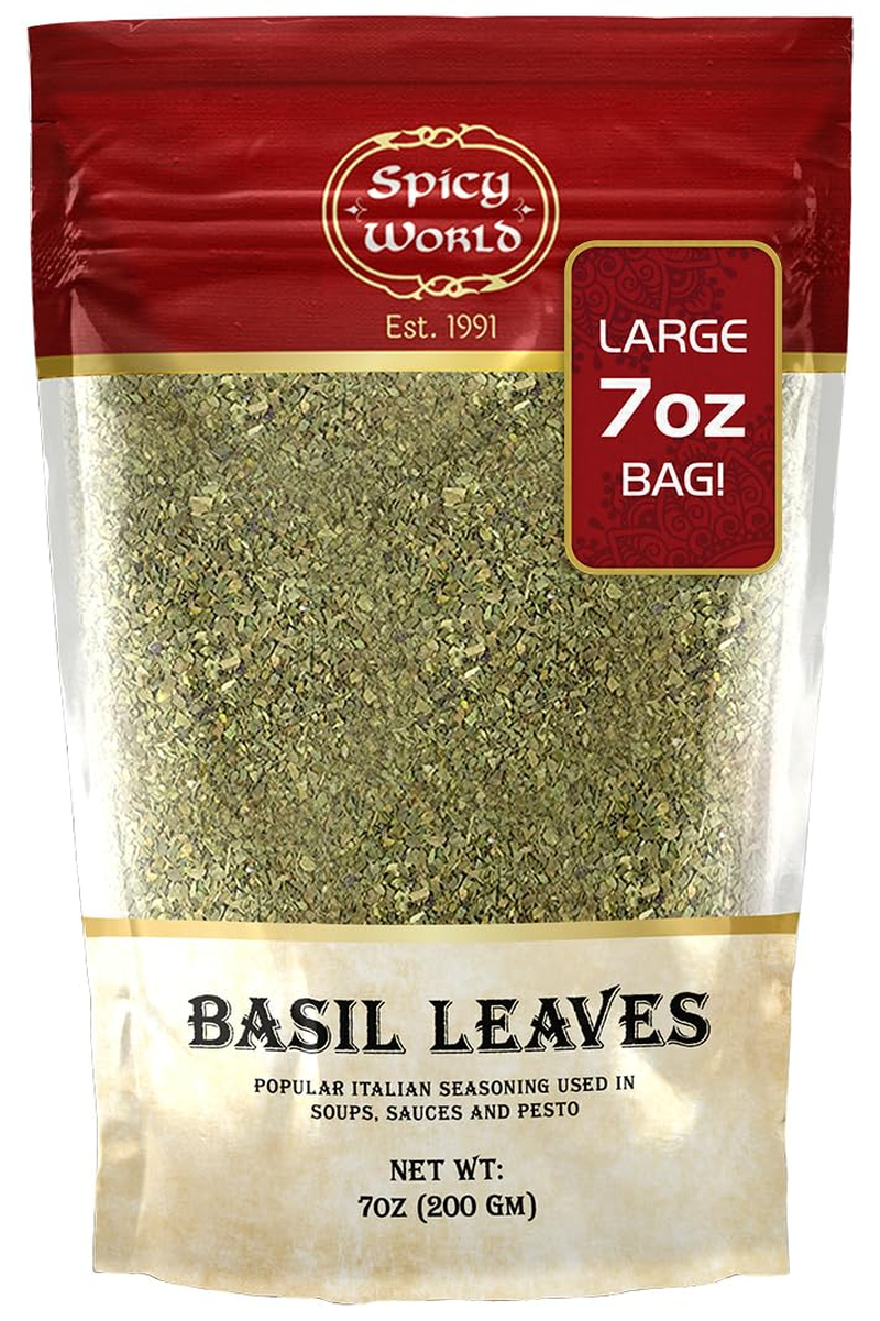 Dried Basil Leaves 7Oz (200G) - Natural, Non-Gmo, Vegan, Ayurveda Herb - by