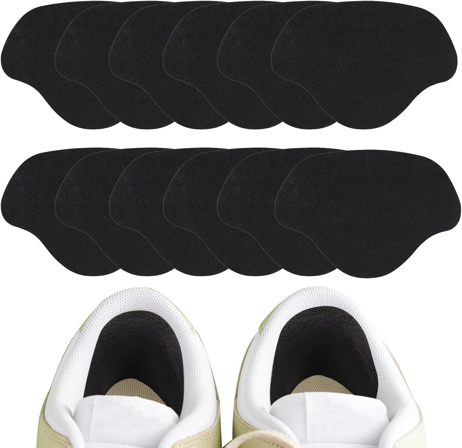 12 Pcs Shoe Heel Repair Patches, Self-Adhesive inside Shoe Hole Patch Kit for Sneaker Mesh Sports Tennis Work Hiking, Quick Fix for Heel Wear and Toe Damage on Inner Heel or Toe Holes