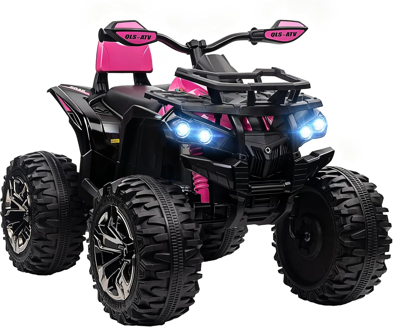 12V Kids Ride on ATV with Treaded Tires for Boys and Girls Pink