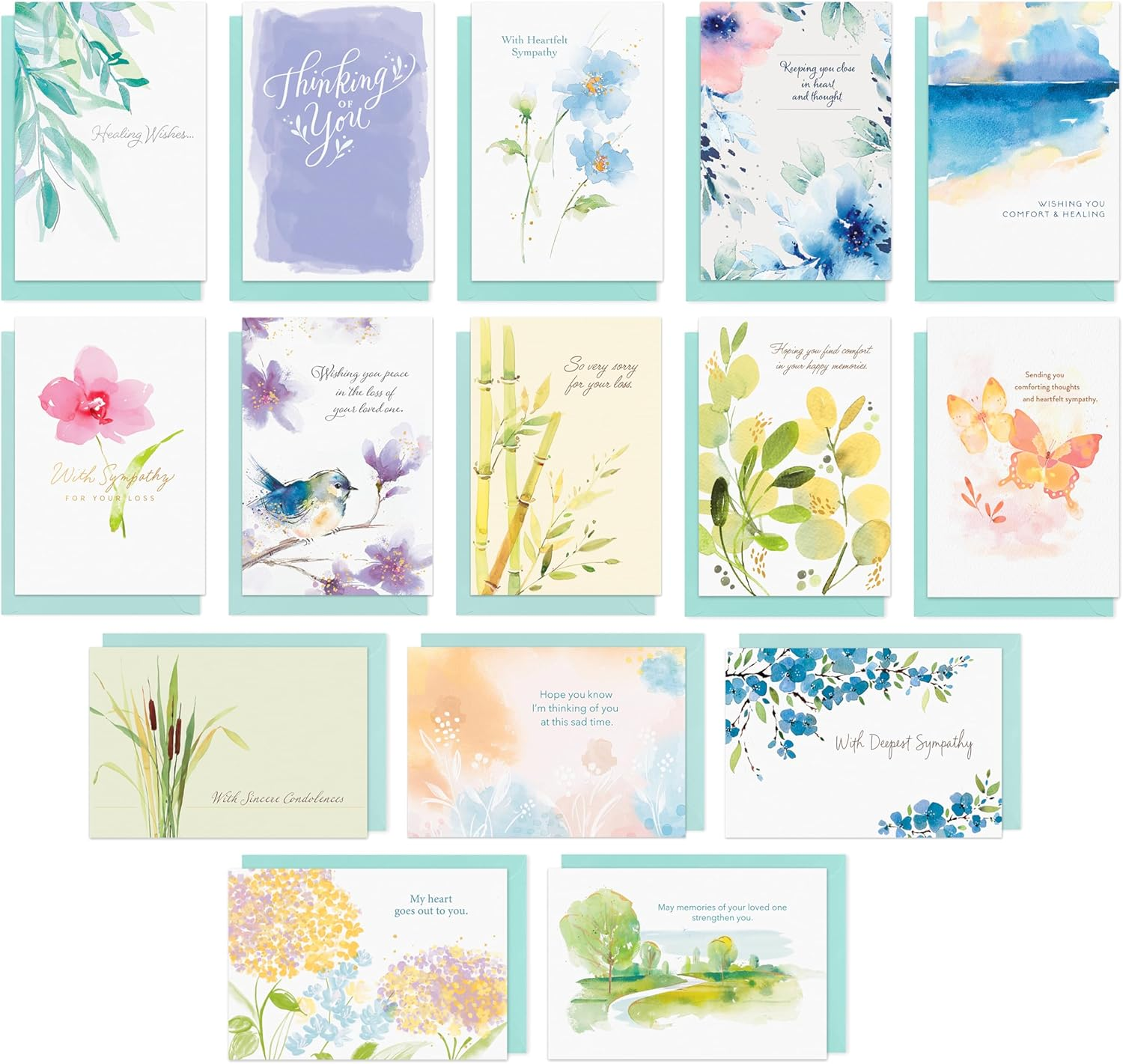 Deluxe Sympathy Card Assortment in Box (15 Cards)