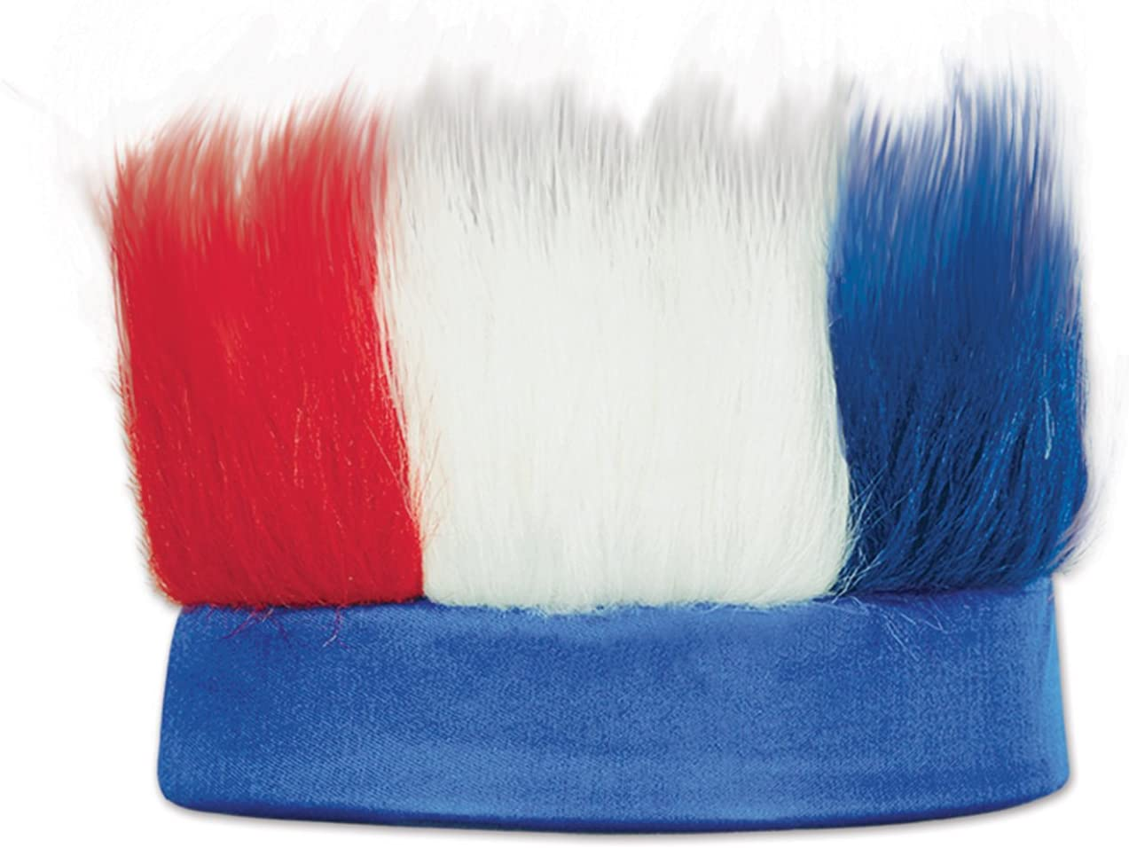 Patriotic Hairy Headband, Red/White/Blue