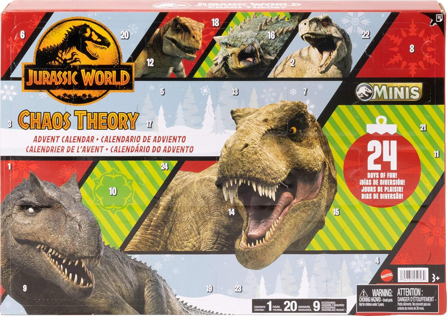 Jurassic World: Chaos Theory 2024 Holiday Advent Calendar with 24