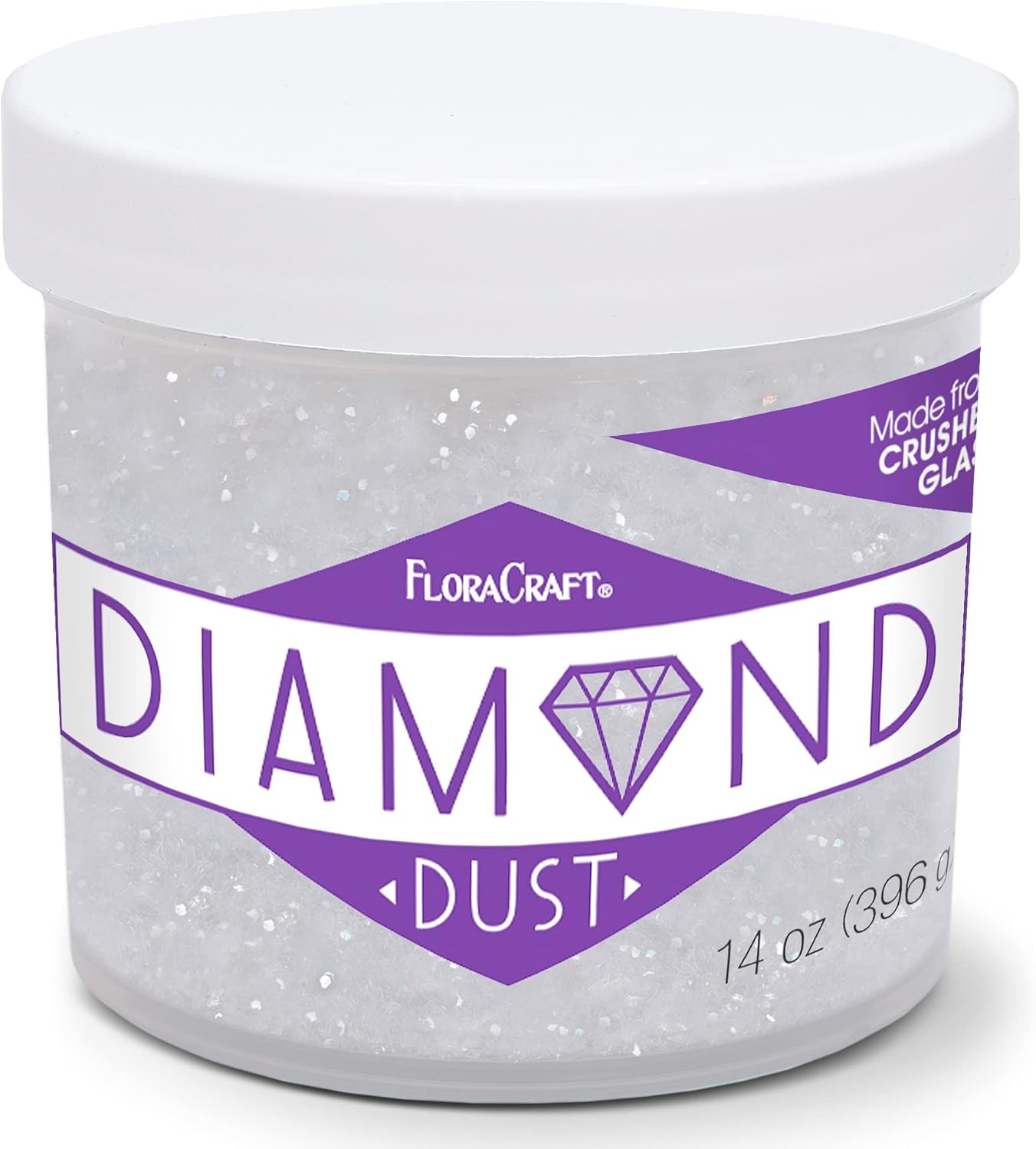 Diamond Dust Glitter 14 Ounce Clear Glass