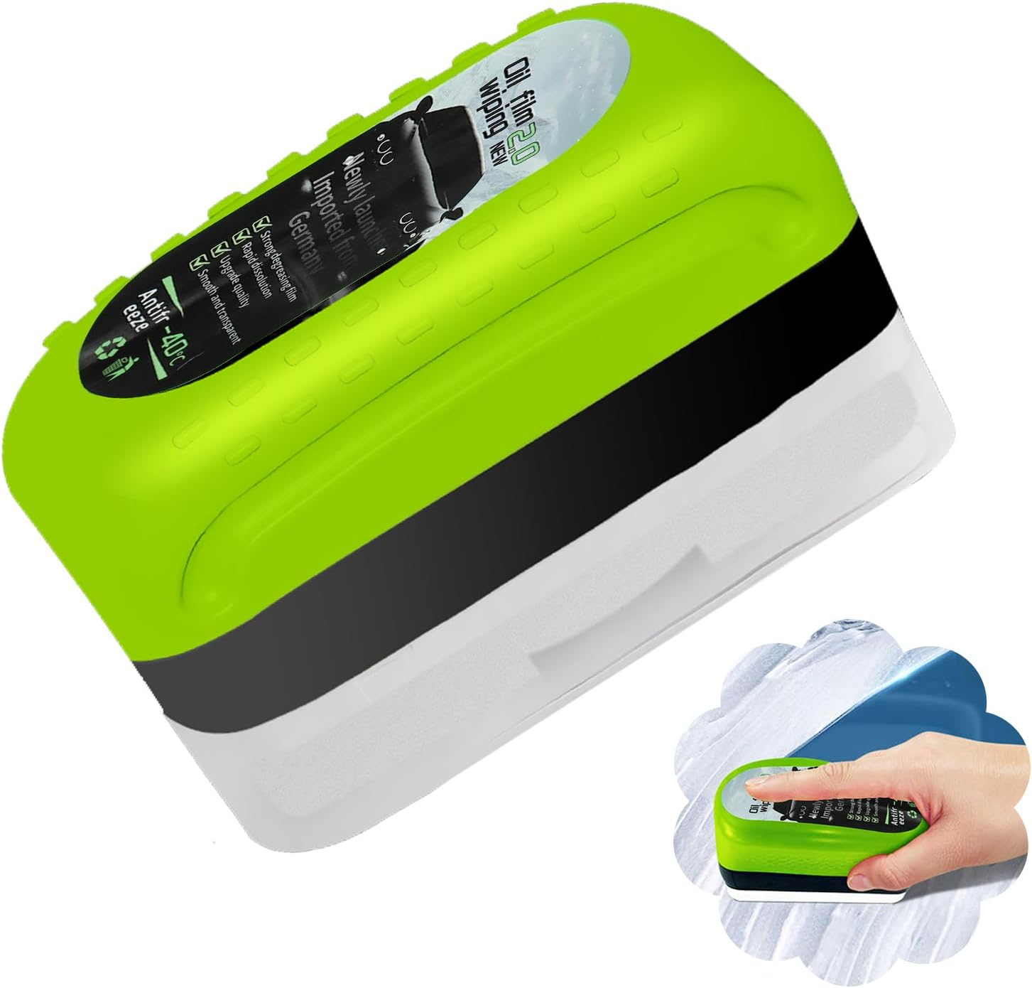 Automotive Oil Film Cleaning Brush 2.0 Upgrade for Car Windshield Glass Cleaner