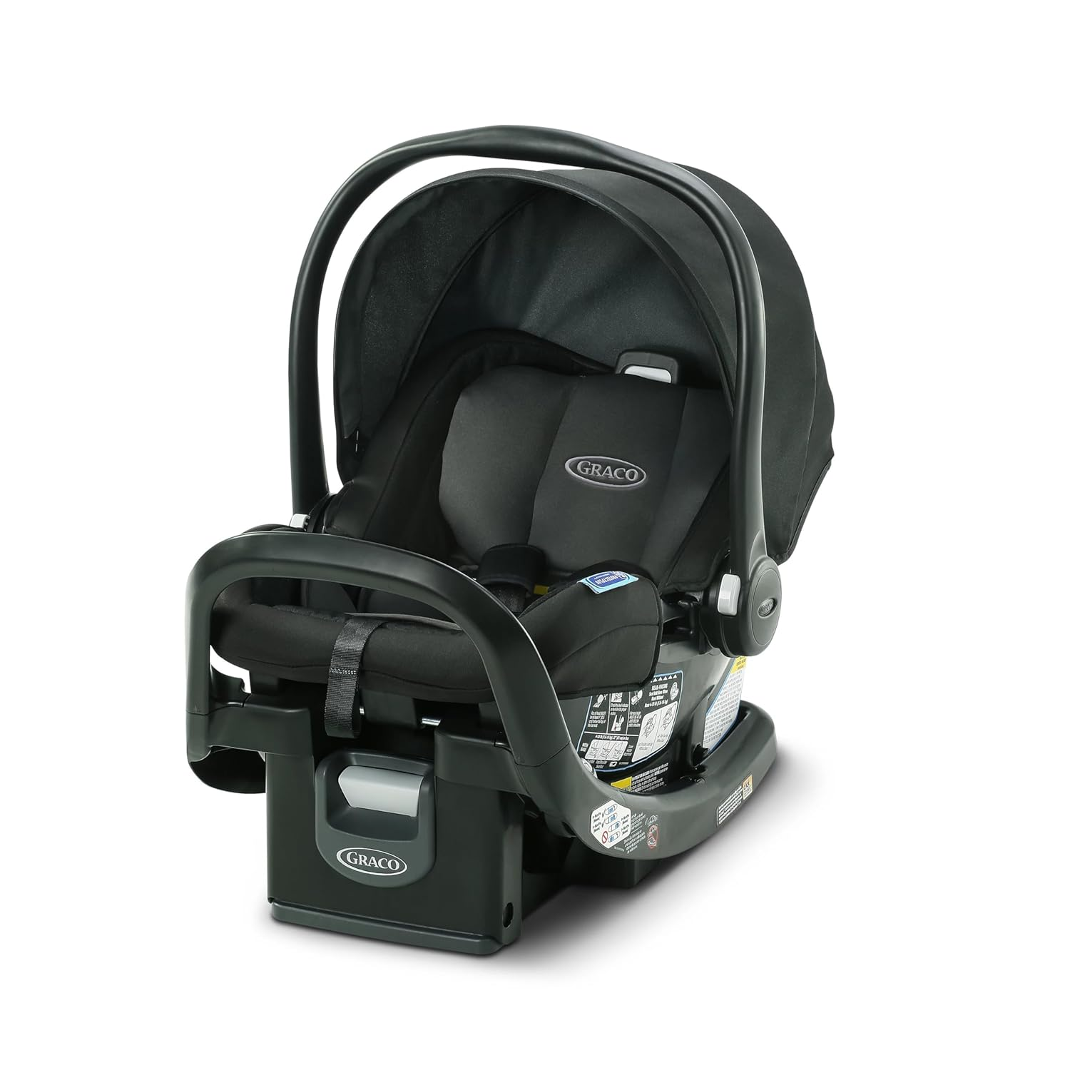 Graco Snugride Snugfit Infant Car Seat with Simply Safe Adjust Harness System, Baby Car Seat with anti Rebound Bar, Gotham