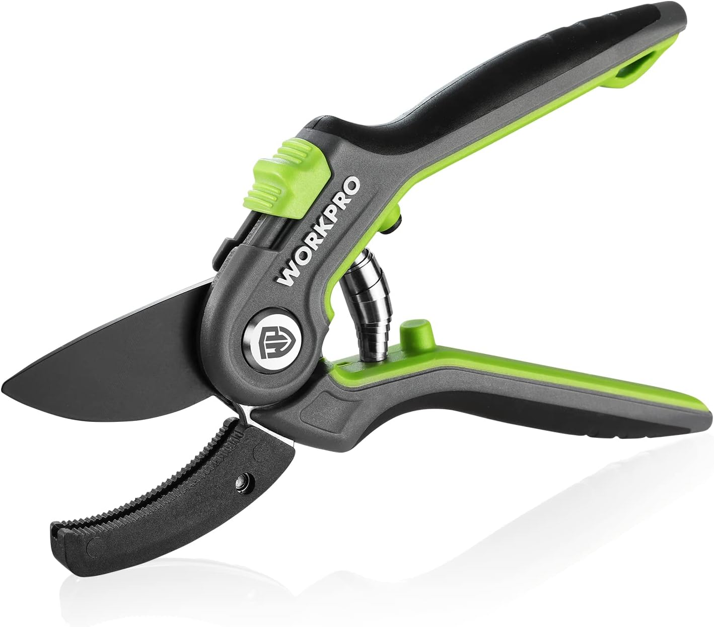Anvil Pruning Shears, 8’’ Professional Gardening Hand Pruner with SK5 Steel Sharp Blades, Ideal Gardening Tool for Cutting and Trimming, Green