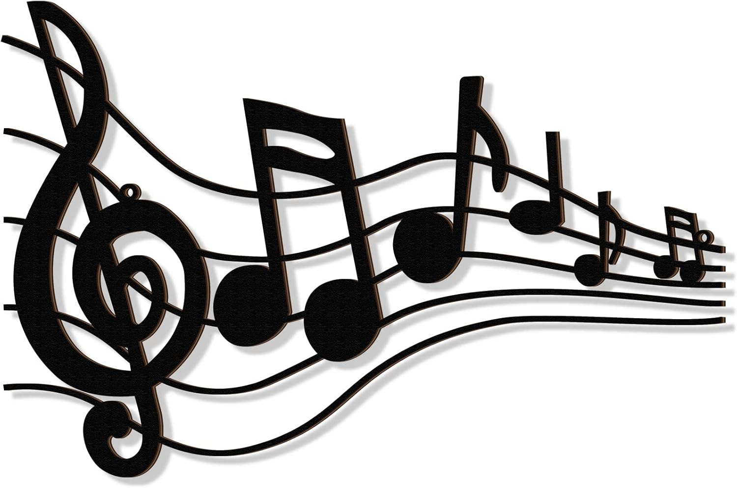 Black Music Notes Wall Decor Musical Art Decoration Vintage Treble