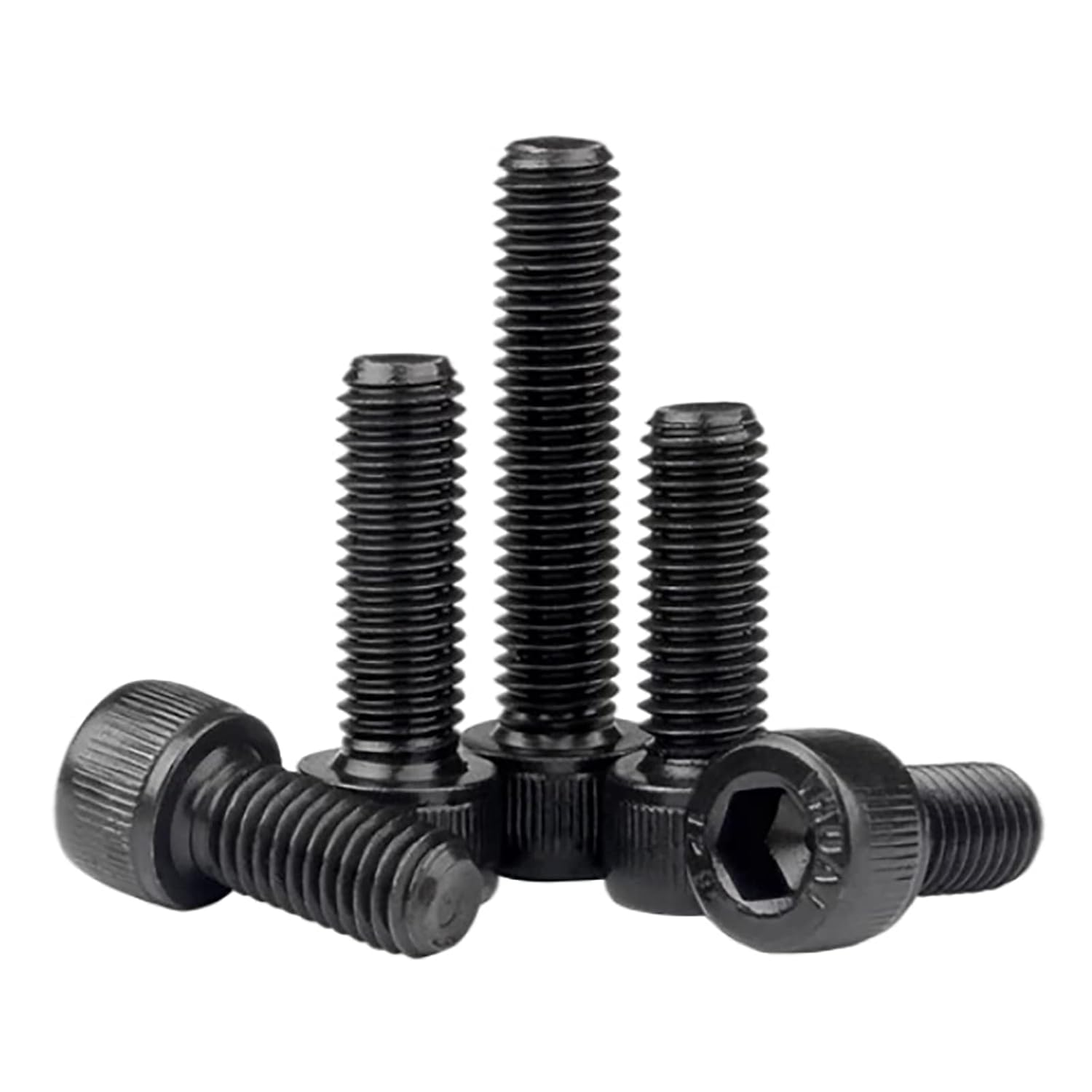 125PCS Grade 12.9 Alloy Steel Hex Socket Head Cap Screws Bolts, M4 x 8/12/16/...