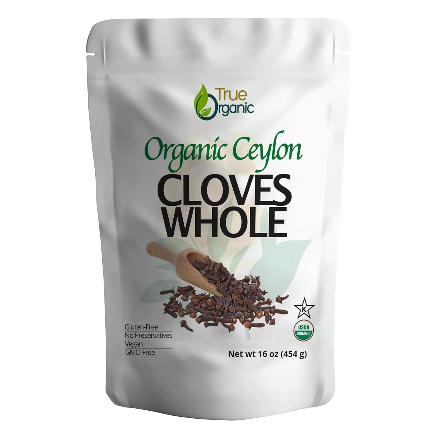 True Organic Ceylon Cloves Whole, 1 lb, Premium Grade, 1 Pound (Pack of 1)