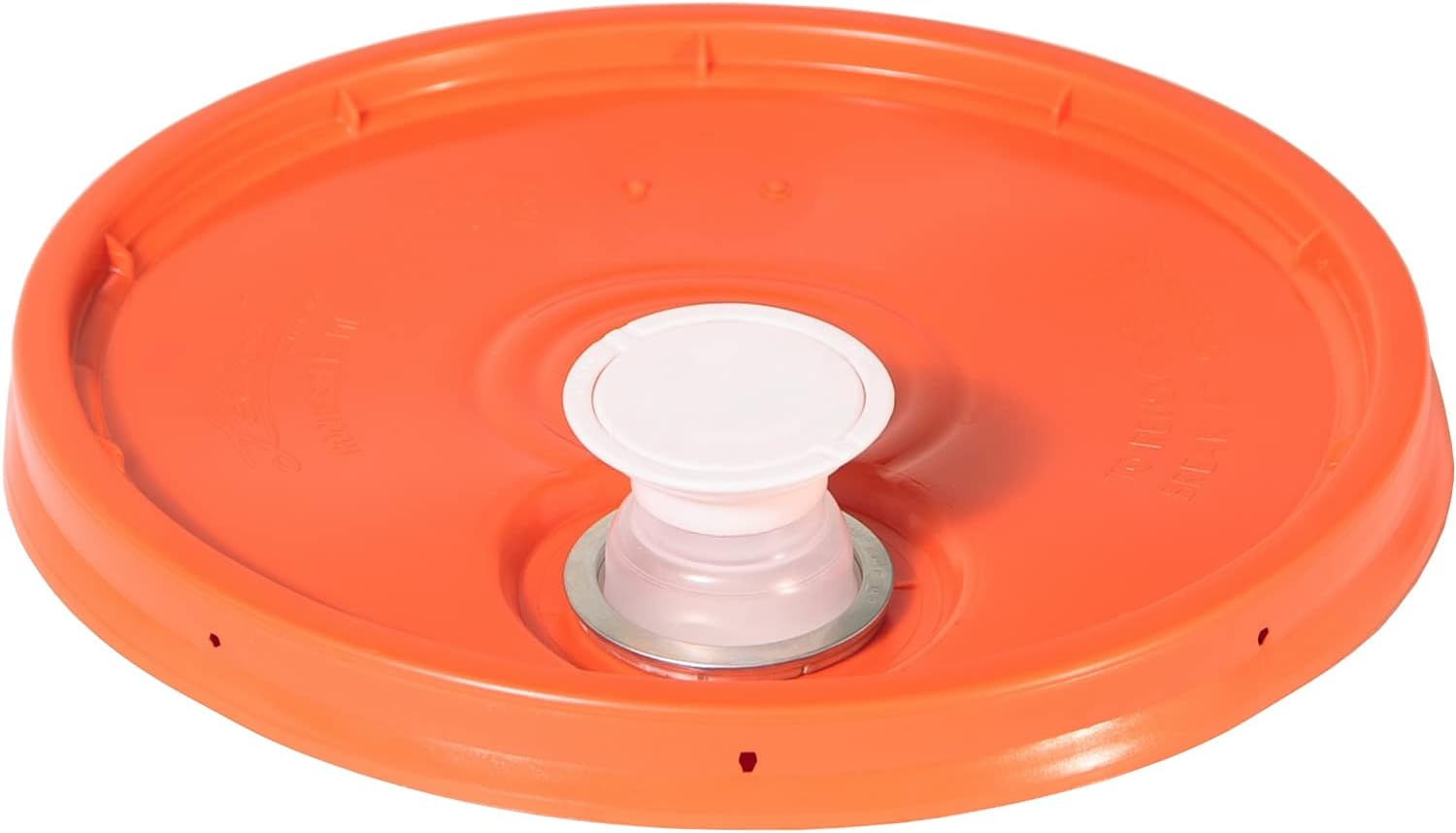5 Gallon Pail Lid with Pour Spout and Gasket | Fits 3.5, 5, 6, 7 Gallon Buckets (1 Pack, Orange)