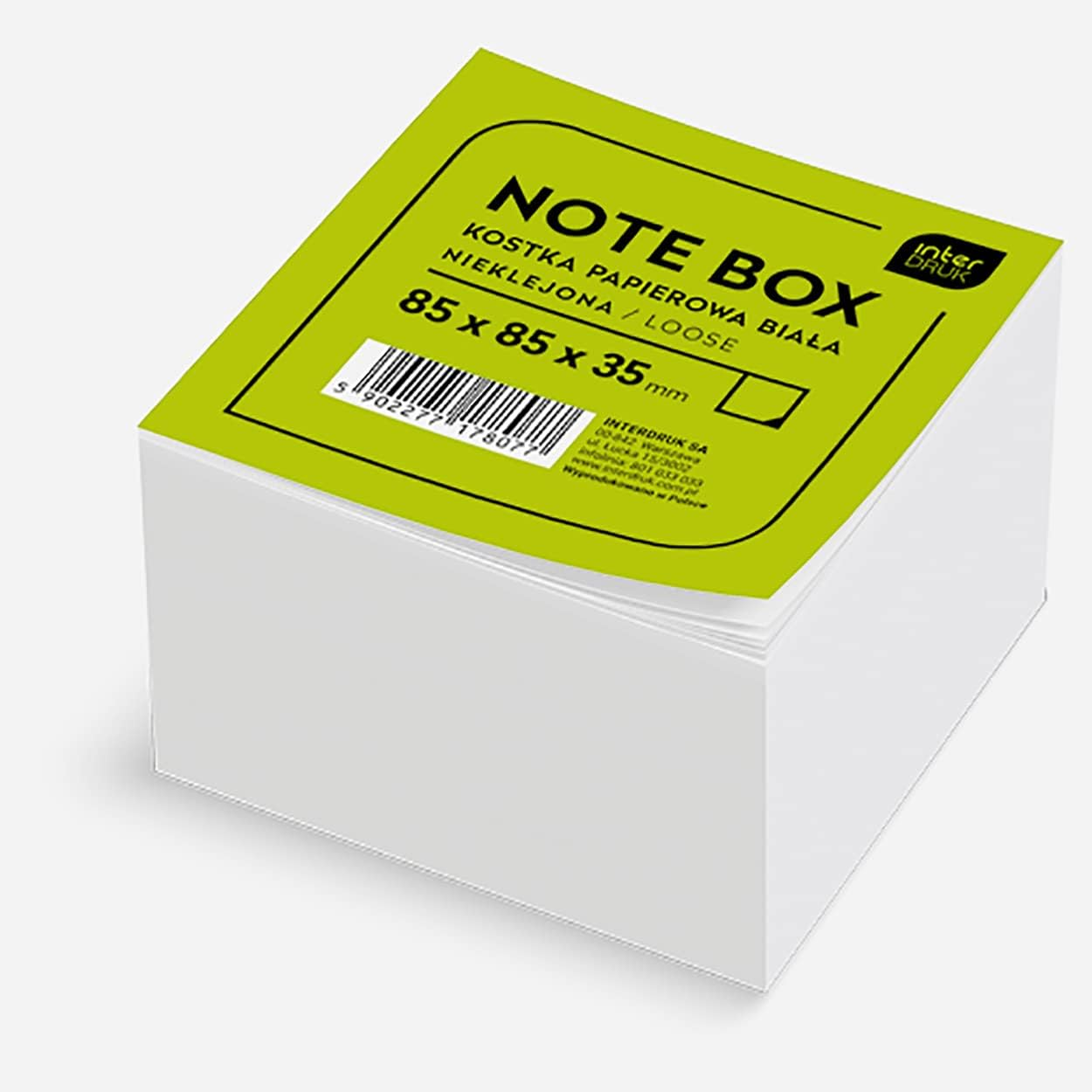 Interdruk White Memo Cube 85 X 85 X 35 Mm Loose Sheets