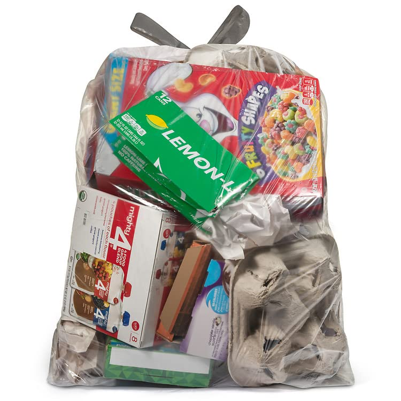 Ultrasac 13 Gallon Clear Drawstring Trash Bags, Pack of 60