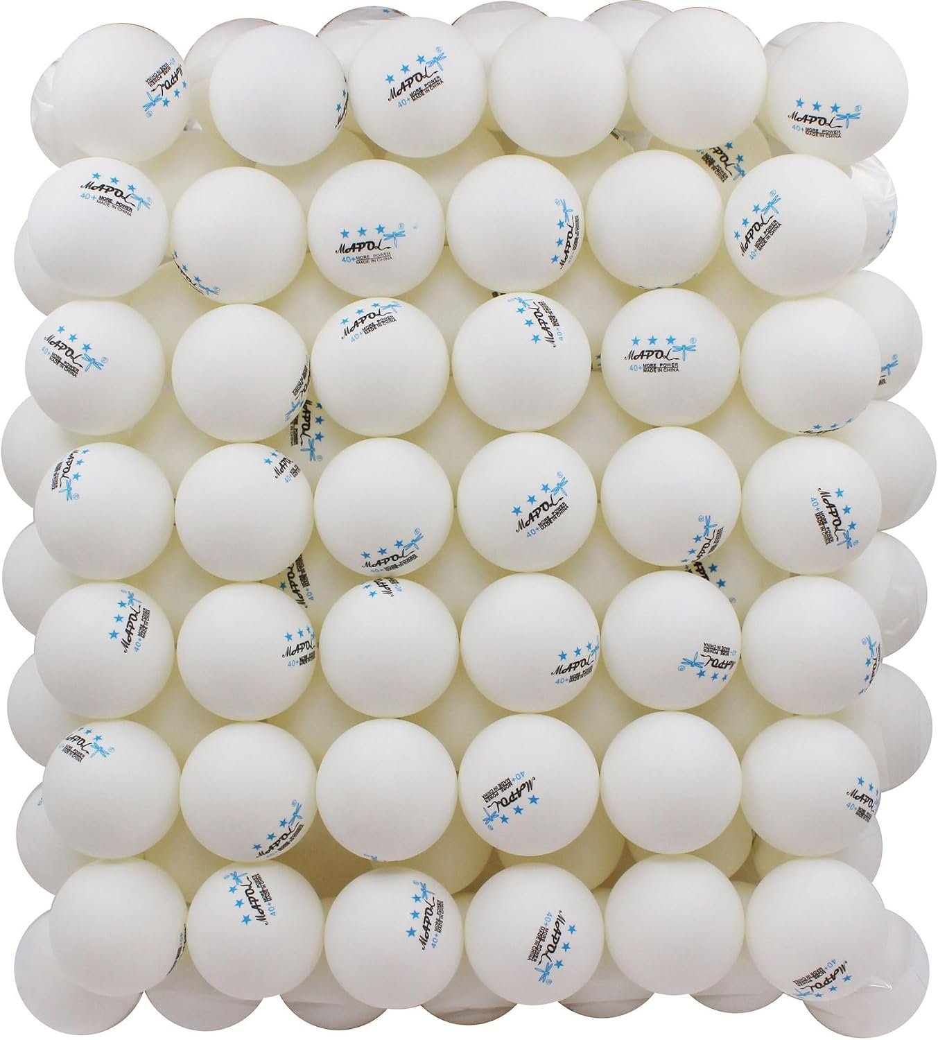 100 Pack White 3-Star Table Tennis Balls Advanced Training Ping Pong Ball