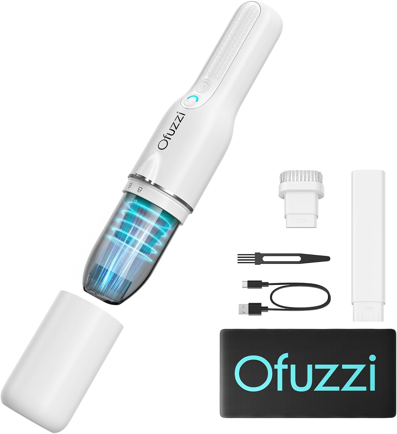 Slim H7 Pro Handheld Vacuum, 1.0LB, 27Aw/11Kpa, Handheld Vacuum Cordless with LED Lighting and Two-Speed Modes, Low Noise, Type-C Charge, Mini Vacuum for Home Cleaning, White