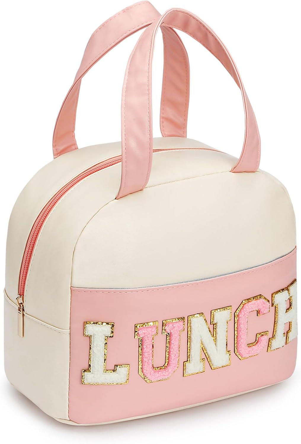 Lunch Bag for Women Insulated For Men PU leather Small Office Work lunch with...