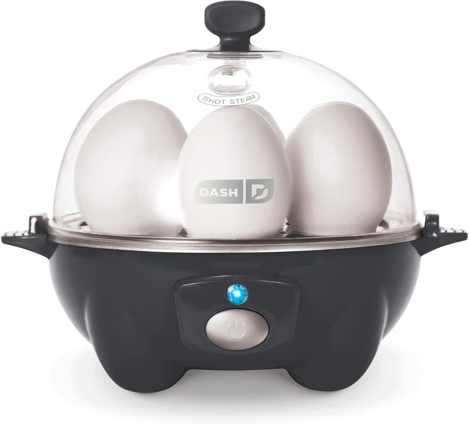 Rapid Egg Cooker: 7 Egg Capacity Electric Egg Cooker for Hard Boiled Eggs, Poached Eggs, Scrambled Eggs, or Omelets with Auto Shut off Feature - Black'