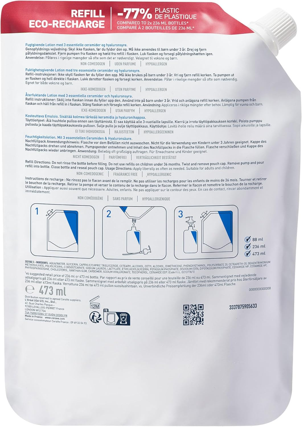 CeraVe Moisturising Lotion Eco-Recharge Refill 473 ml - Picture 10 of 13