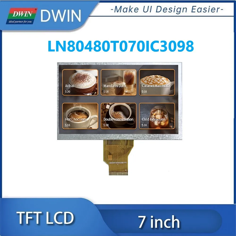 7 Inch 800x480 RGB Interface TN TFT LCD Display LCD Touch Panel Resistive Touch Screen