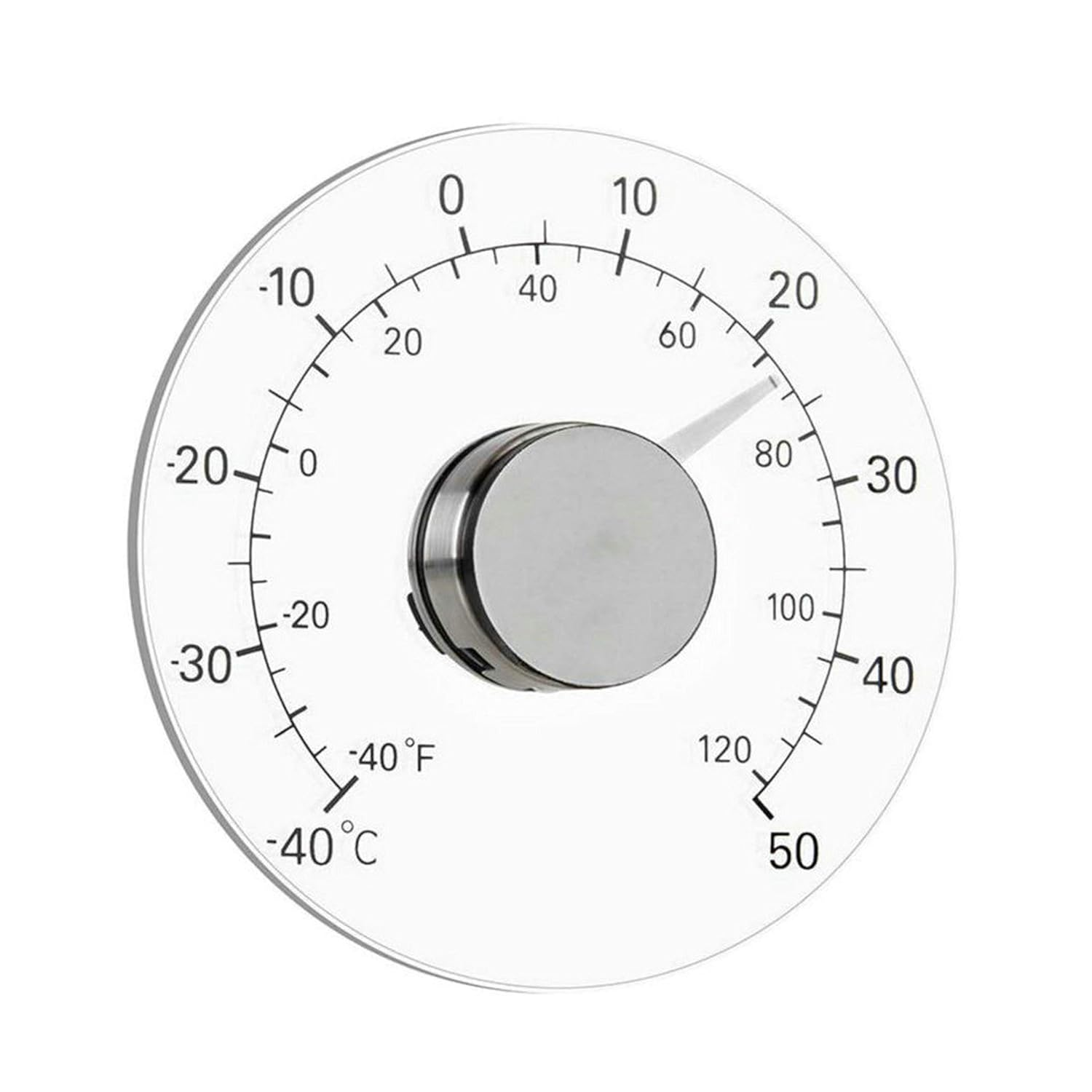 Gudoqi Indoor Outdoor Window Thermometer, No Battery Required, Transparent Dial, Weather Thermometer, Accurate Readings for Home, Office, Patio