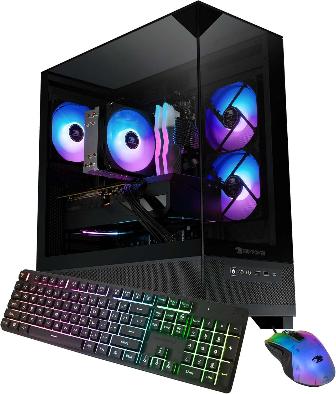 Element SE Gaming PC Desktop Computer AMD Ryzen 7 5700 CPU, NVIDIA Geforce RTX 5060 8GB GPU, 16GB DDR4 3200Mhz RAM, 1TB Nvme SSD, Windows 11 Home, Gamer Keyboard and Mouse - ESA7N5601